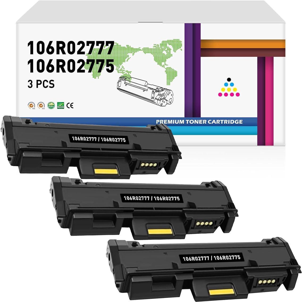 Compatible 106R02777 Black Toner Cartridge Replacement for Xerox 3215 106R02777 Toner, Worked for Xerox Phaser 3260DNI 3260DI 3260 3052 WorkCentre 3215NI 3225DNI 3225 3215 - by BAISINE (3PK x Black)