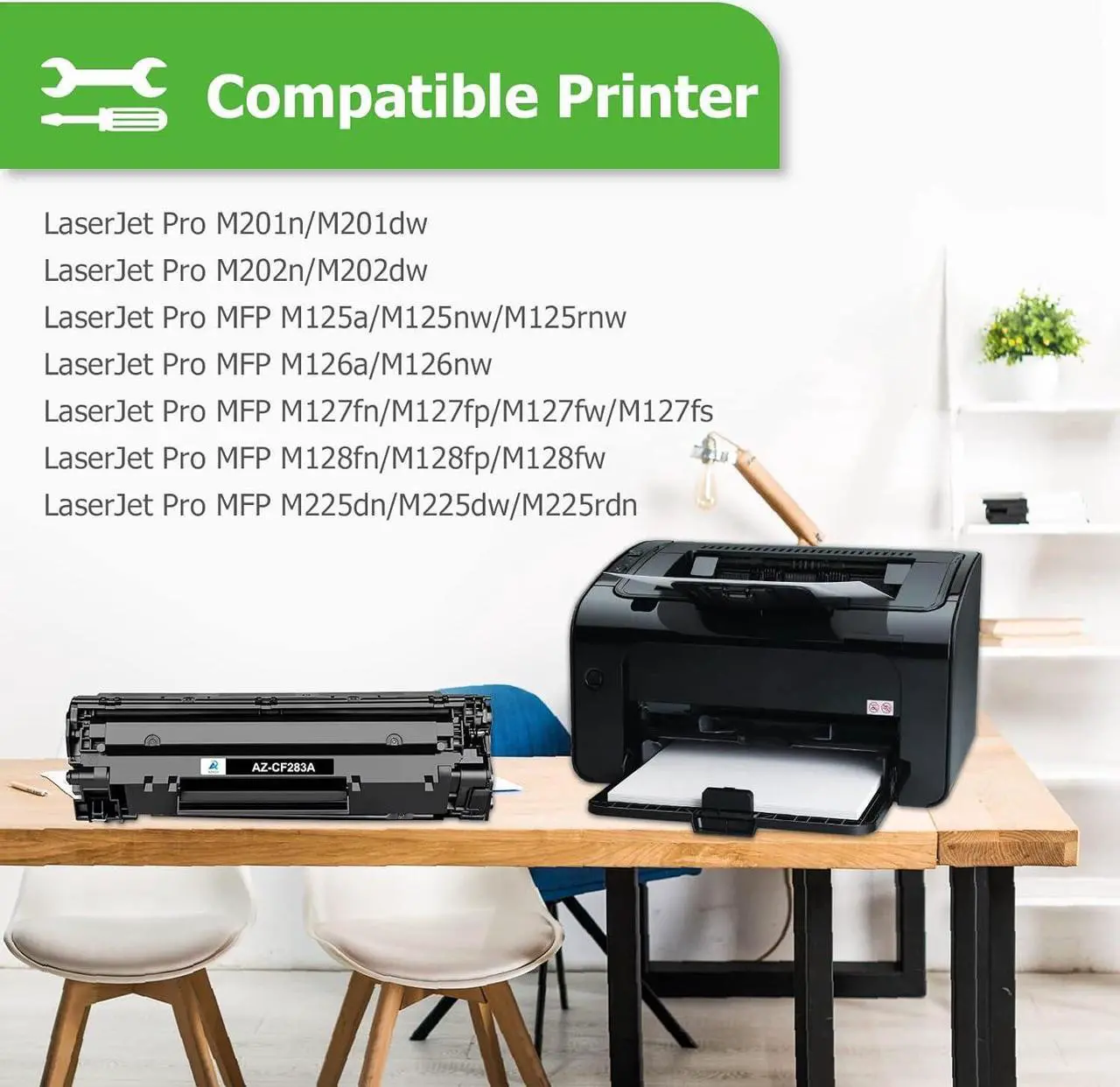 Alt view image 3 of 7 - Aztech Compatible Toner Cartridge Replacement  83A CF283A 83X CF283X LaserJet Pro MFP M127fw M125nw M201dw M225dw M225dn M127fn M201n M125a Printer Ink (Black, 2-Pack)