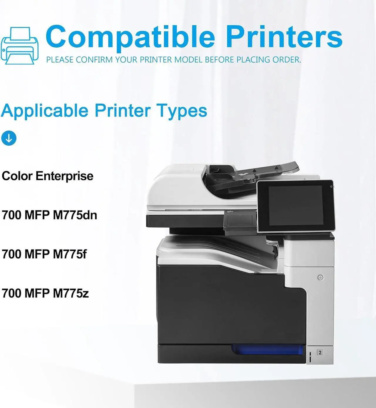 Alt view image 2 of 6 - 651A High Yield Toner Cartridges 4-Pack Replacement  651A CE340A CE341A CE342A CE343A Toner Color Enterprise 700 MFP M775f M775z M775dn Printer Ink (Black, Cyan, Magenta, Yellow)