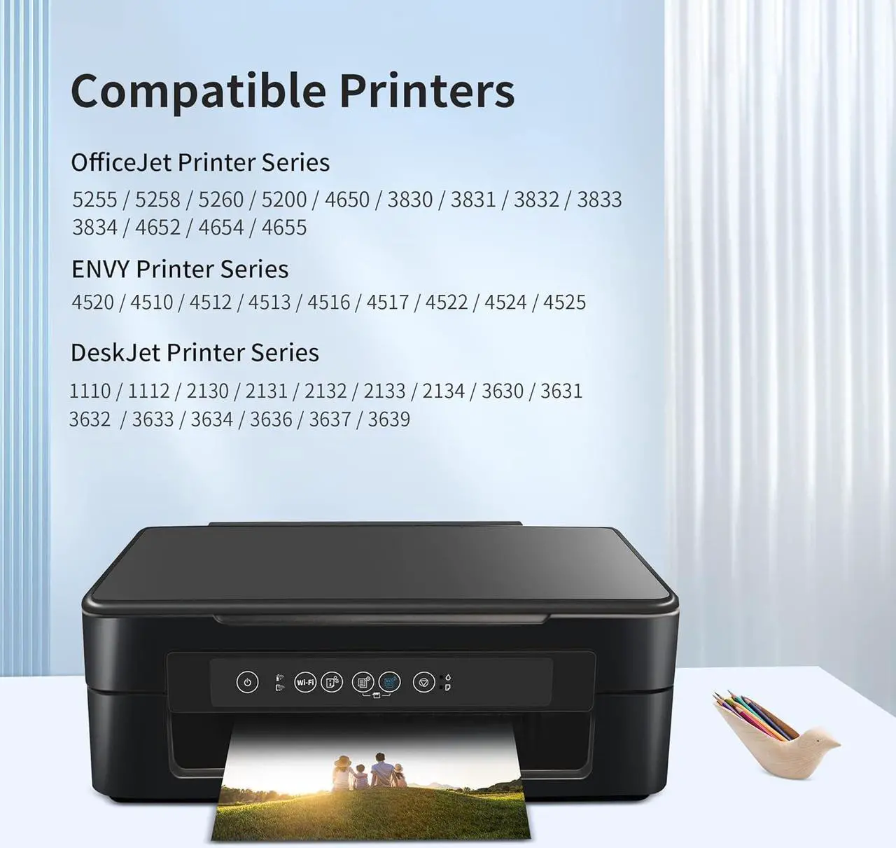 Alt view image 2 of 7 - 63XL Ink Cartridges Black and Color Replacement  Ink 63 63XL 63 Ink Cartridges  Printers DeskJet 1112, 2130, 3630 Series; Envy 4510, 4520; OfficeJet 3830, 4650, 5200 F6U63A F6U64A, 2 Pack