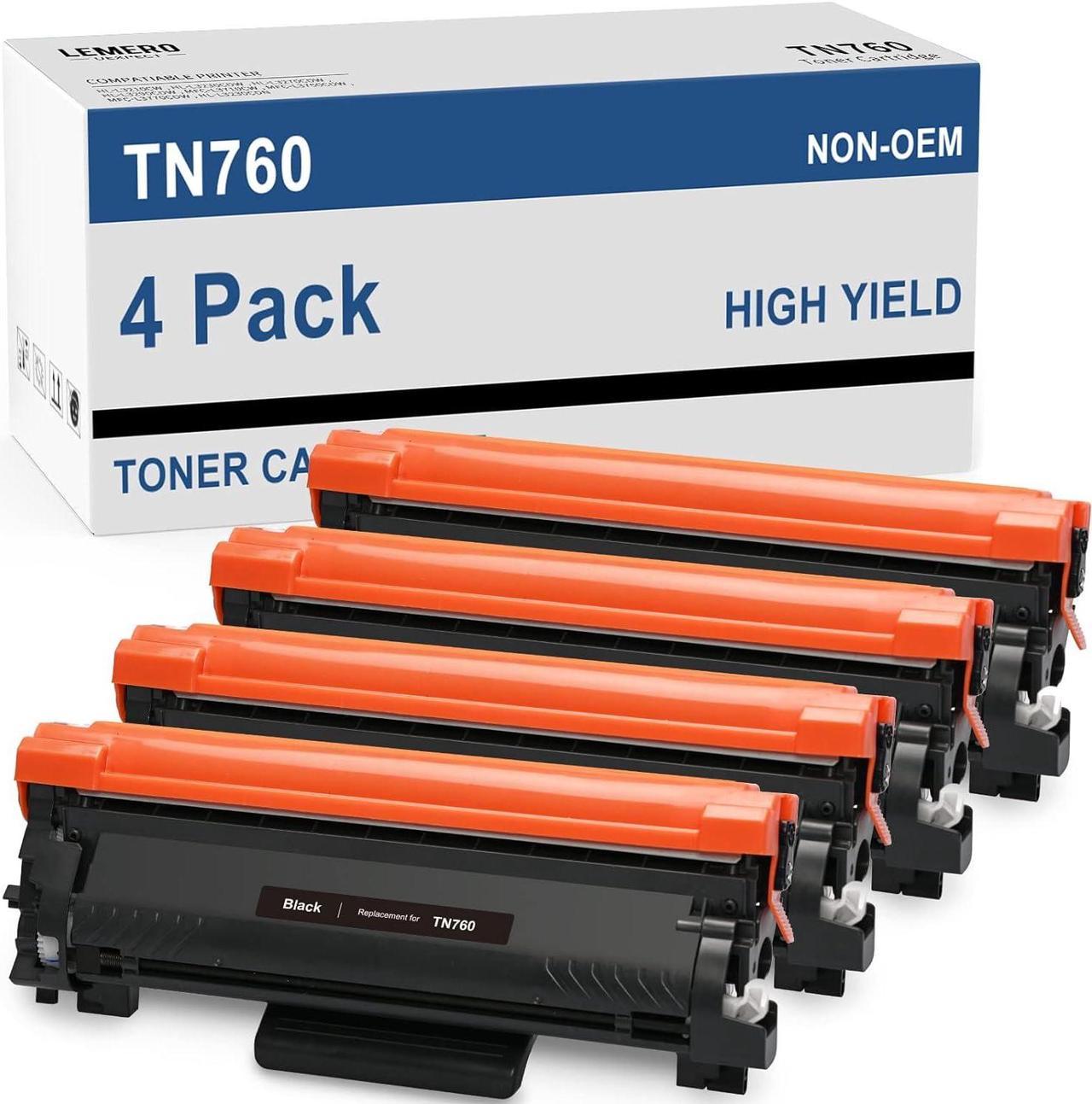 TN-760 Compatible Toner Cartridge LemeroUexpect Replacement for Brother TN760 TN-760/TN-730 Black High Yield Toner TN730 for HL-L2350DW L2370DW MFC-L2750DW L2710DW DCP-L2550DW L2395DW Printer