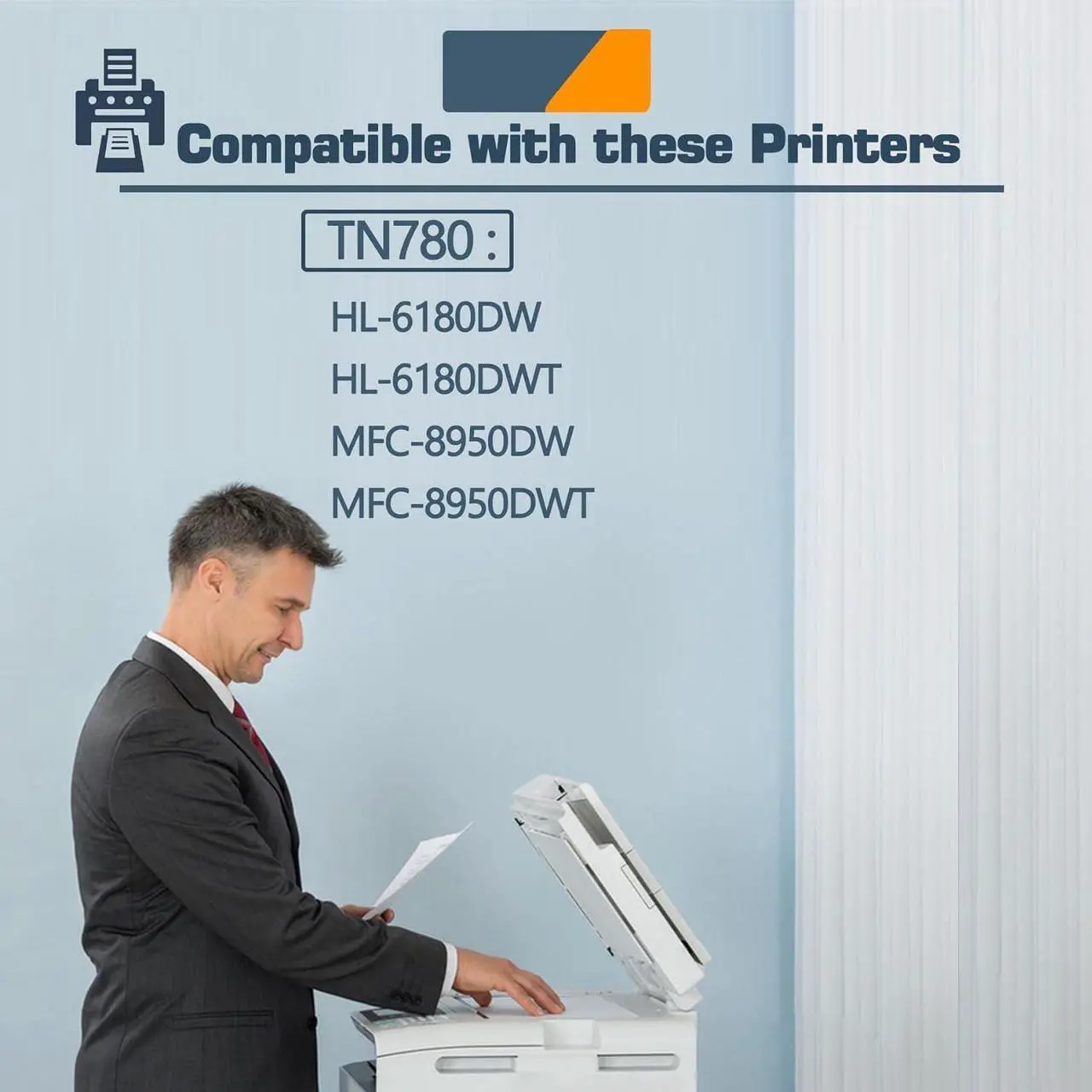 Alt view image 2 of 5 - TN780 Compatible TN-780 Black Super High Yield Toner Cartridge Replacement  TN-780 HL-6180DW HL-6180DWT MFC-8950DW MFC-8950DWT Toner.(4 Pack)