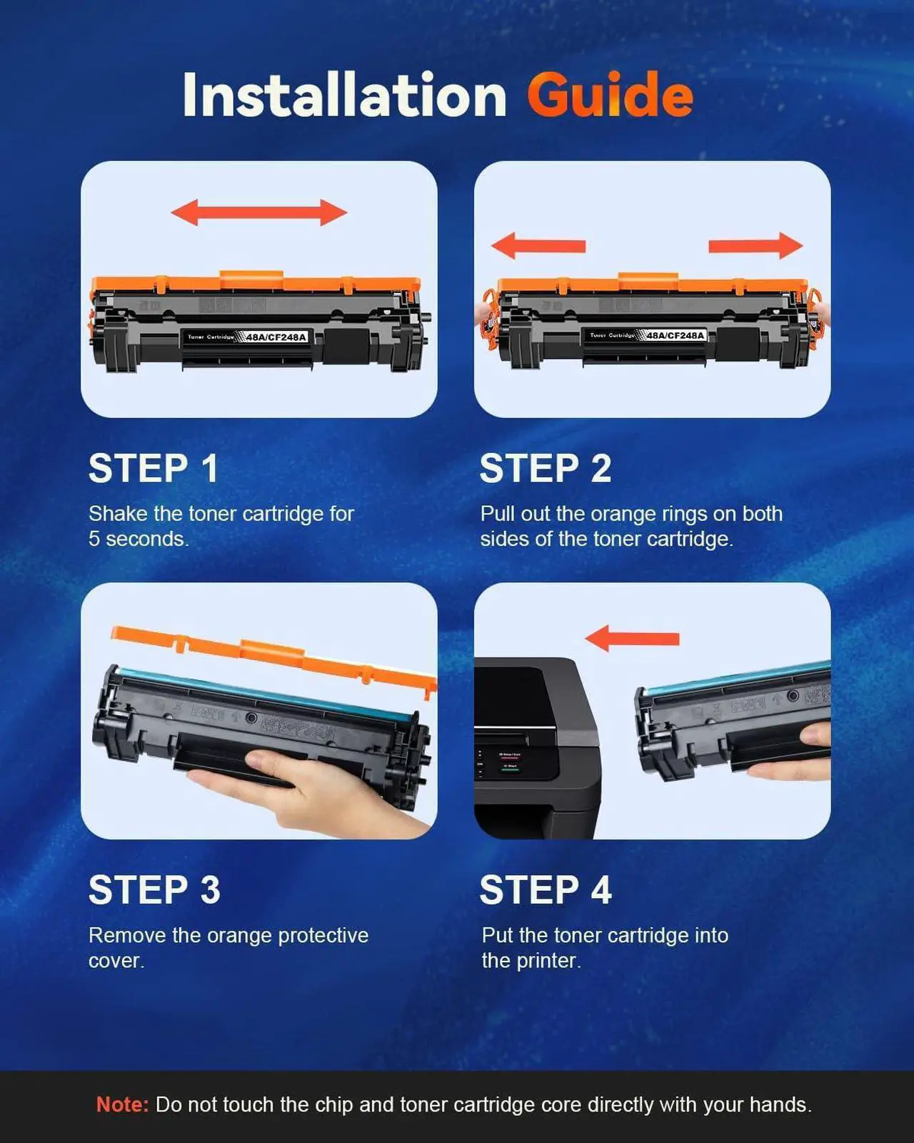 Alt view image 6 of 7 - {Latest Chip} CF248A 48A Toner Cartridge Replacement  Laserjet 48A Black Toner Cartridge  Laserjet Pro M15w M15a M16a M16w MFP M29w M28a M28w M31w M30w Printers (2 Packs)
