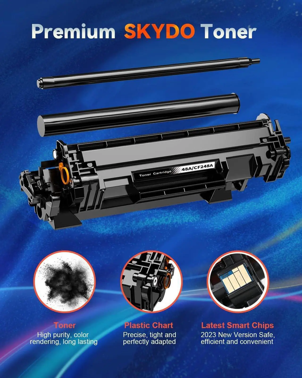 Alt view image 4 of 7 - {Latest Chip} CF248A 48A Toner Cartridge Replacement  Laserjet 48A Black Toner Cartridge  Laserjet Pro M15w M15a M16a M16w MFP M29w M28a M28w M31w M30w Printers (2 Packs)