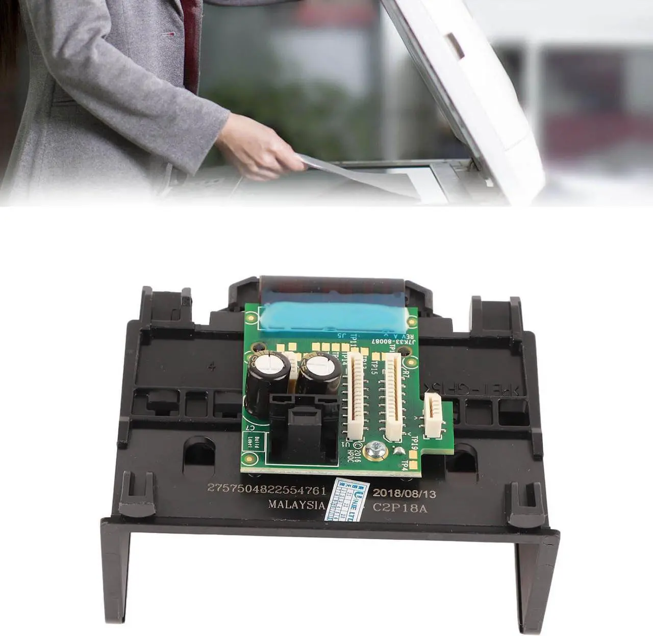 Alt view image 3 of 7 - Printhead, Replacement  OfficeJet 6954 6960 6962 6968 6975 6978 Printer Replacement Parts,Printhead Clear Resolution Smoothly Output Print Head Replacement