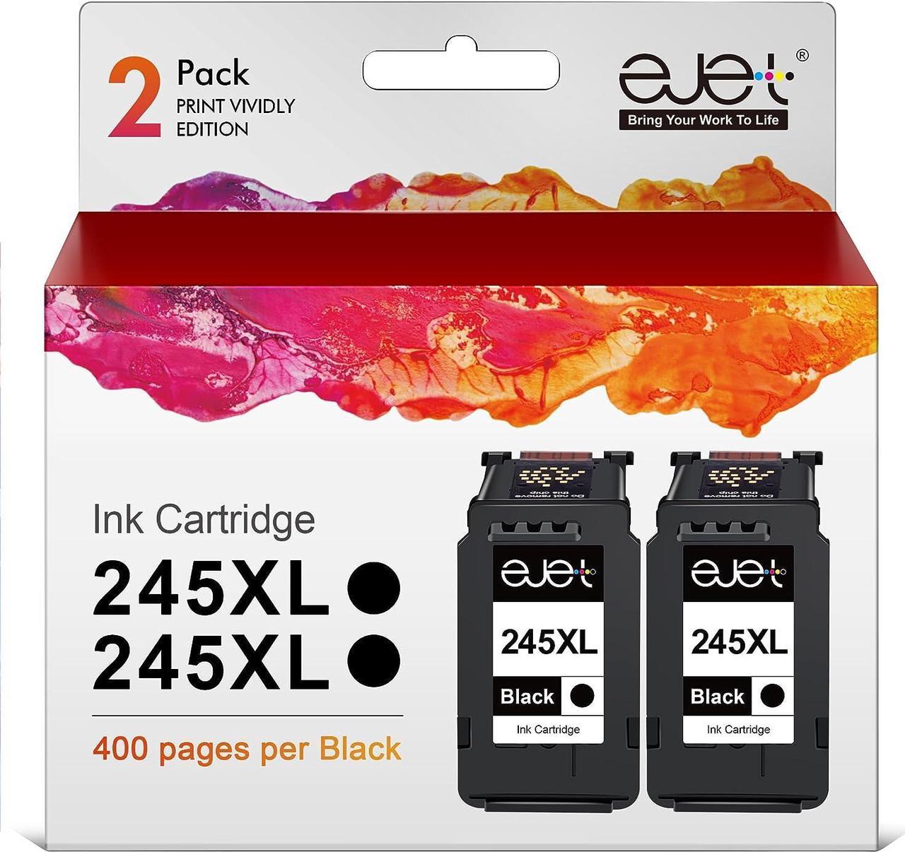 245XL Ink Cartridges for Canon PG-245 XL 2 Black Compatible for PIXMA MG2420 MG2520 MG2522 MG2525 MG2920 MG2922 MG2924 MG3020 MG3022 MG3029 TR4520 TR4522 TS3120 TS3122 TS3320 TS202 TS302 Printer