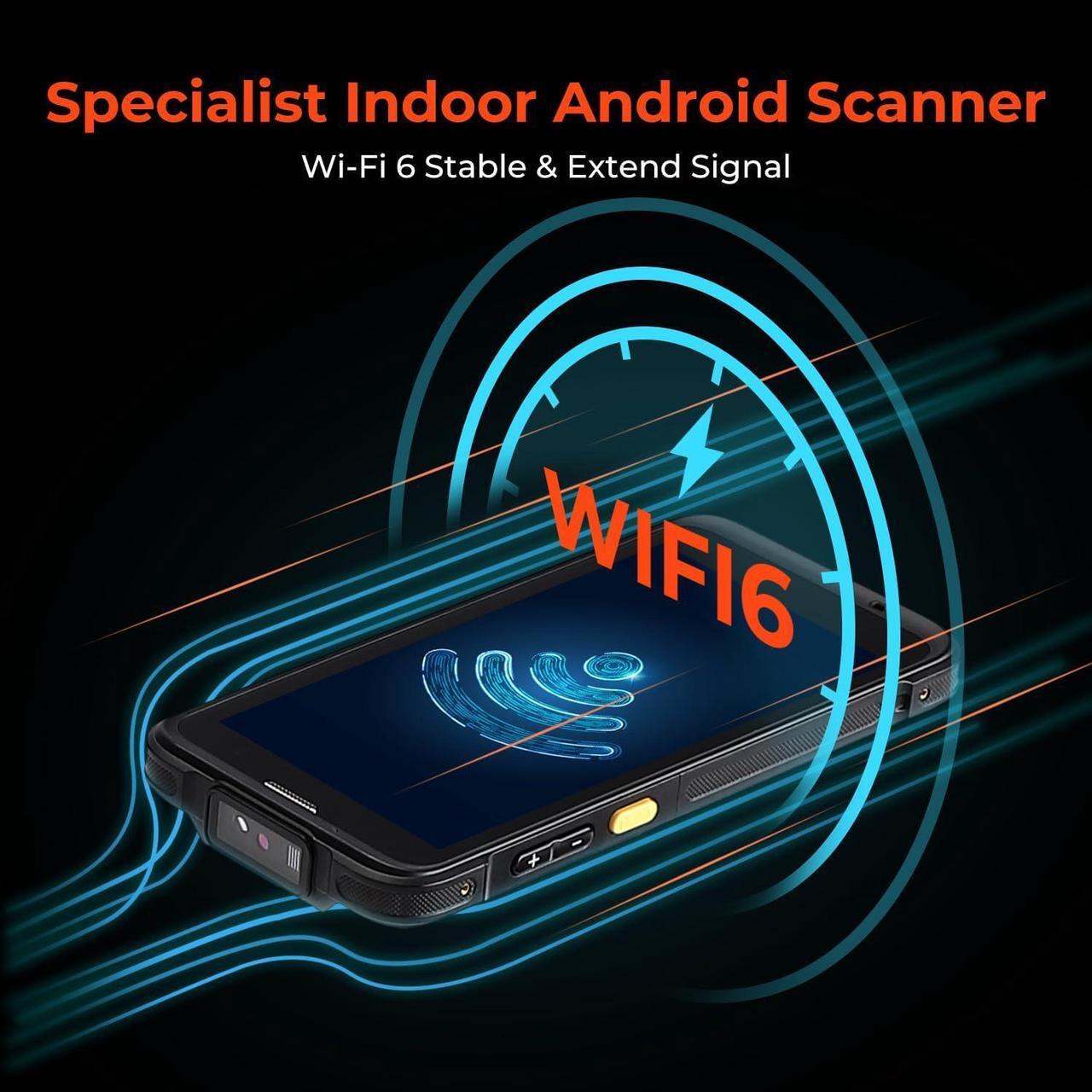 Alt view image 2 of 7 - MUNBYN Android Barcode Scanner with Full Screen, Android Barcode Scanner, Rugged PDA Handheld Mobile Computer Android 11, BT 5.1, Wi-Fi 6, 1D/2D/QR Zebra Scanner, Wireless Inventory Barcode Scanner
