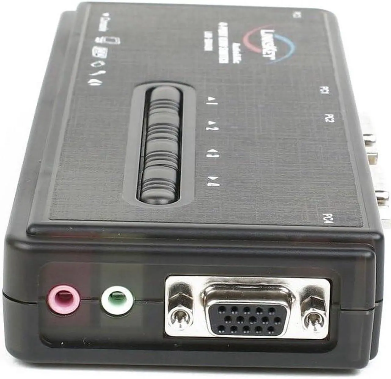 Alt view image 7 of 7 - Linkskey 4-Port USB Audio and Mic KVM Switch with 4 Sets of 6-Feet 3-in-1 Cables (LKU-S04ASK)