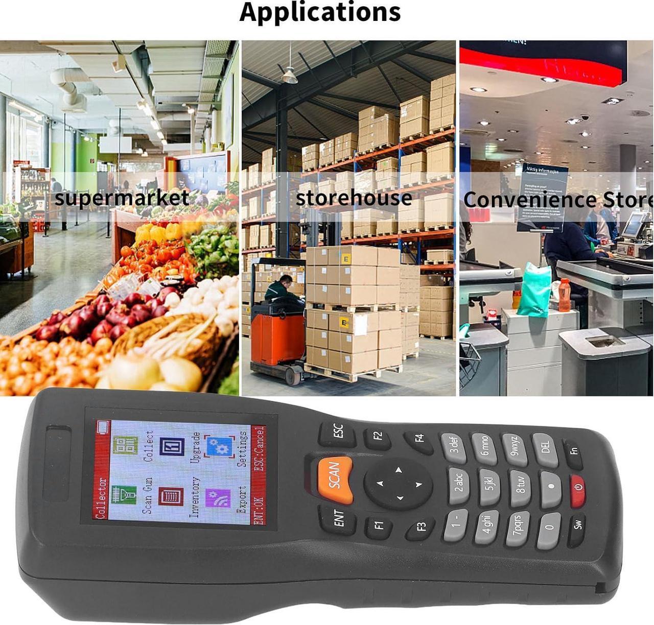 Alt view image 4 of 7 - 1D CCD Wireless Barcode Scanner, 2.4G Rechargeable Bar Code Reader, with 2.2 Inch TFT Color LCD Screen, for Barcode Scanning, Inventory Counting