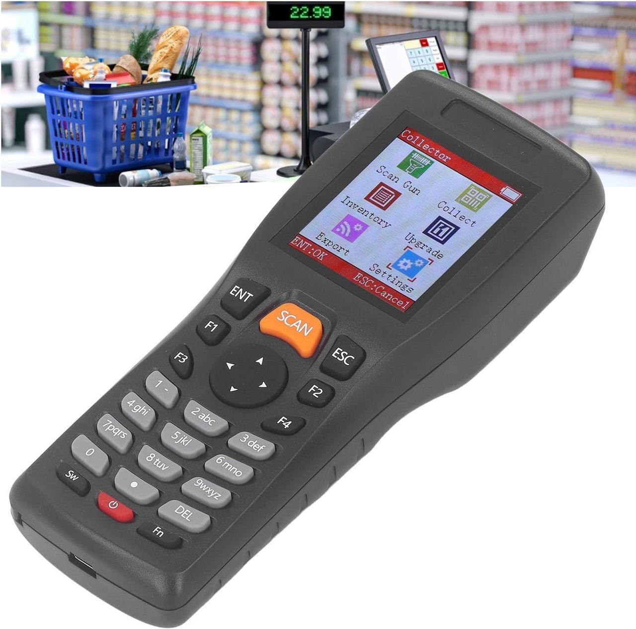 Alt view image 5 of 7 - 1D CCD Wireless Barcode Scanner, 2.4G Rechargeable Bar Code Reader, with 2.2 Inch TFT Color LCD Screen, for Barcode Scanning, Inventory Counting