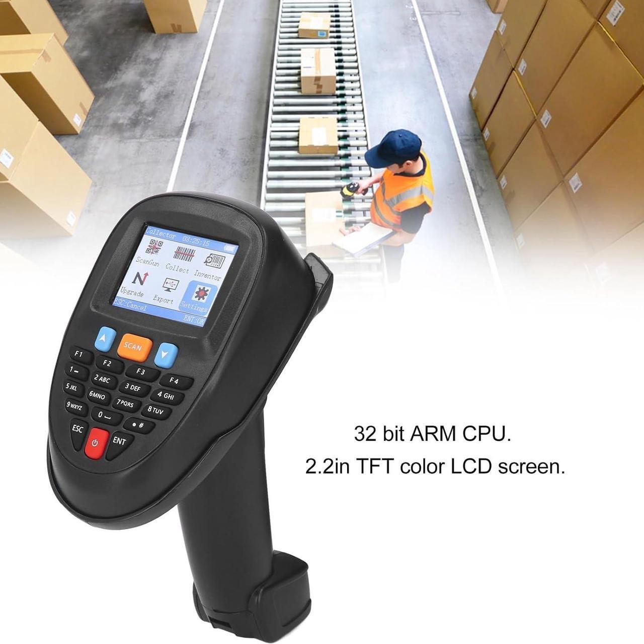 Alt view image 2 of 7 - Wireless CCD Red Light Barcode Reader with 2.2in Display Data Collector