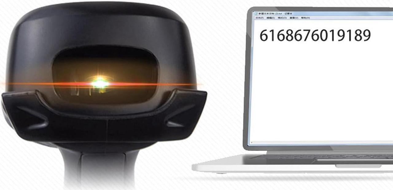 Alt view image 7 of 7 - 1D CCD Wireless Barcode Scanner, 2.4Ghz Bar Code Reader, with Charging Base, 2.2 Inch TFT LCD Screen, for Barcode Scanning, Inventory Counting