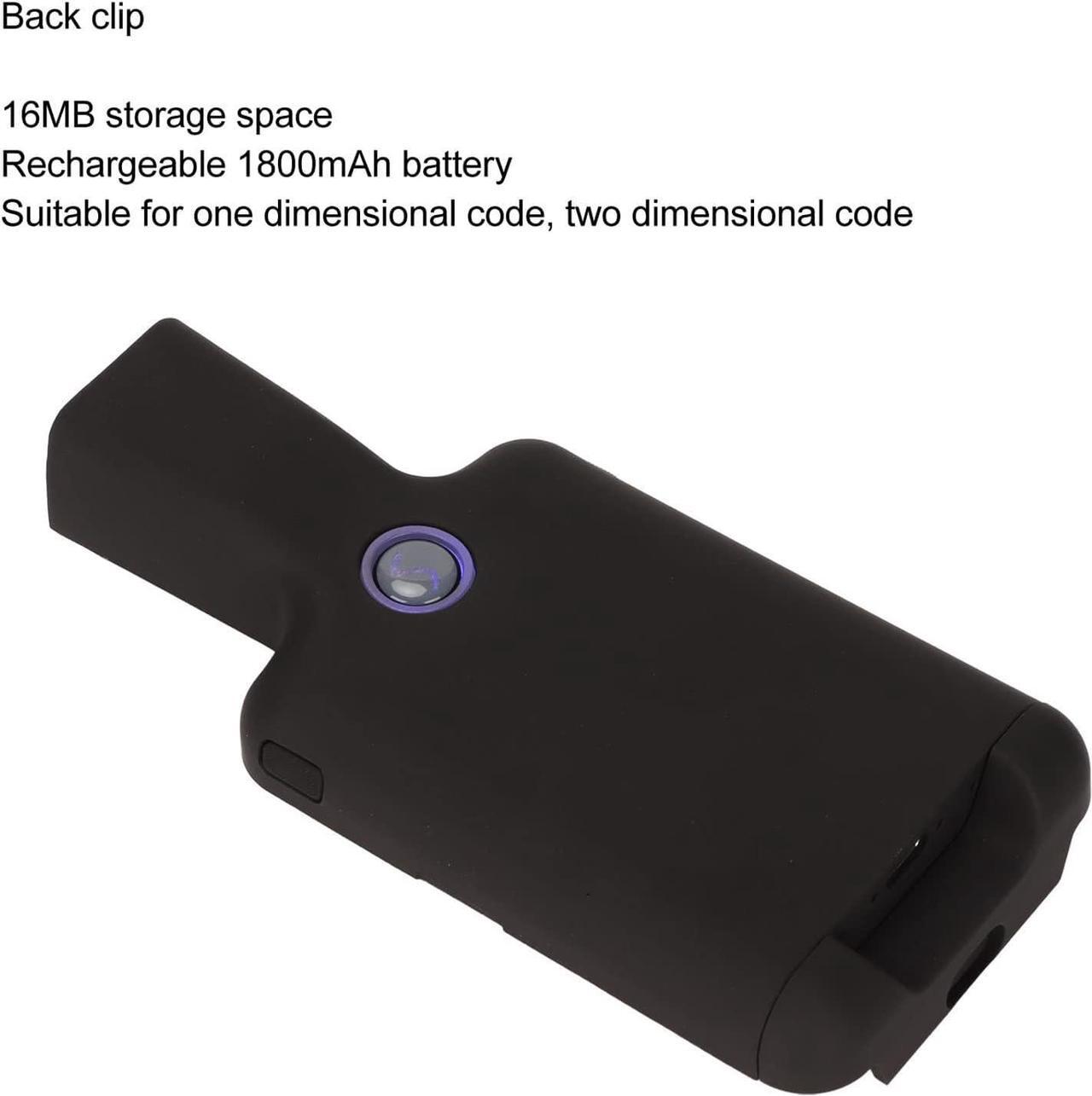 Alt view image 6 of 7 - Wireless Handheld Barcode Scanner - Back Clip Bluetooth Barcode Scanner for Mobile Phone - 1D 2D QR - Compatible with iOS and Android