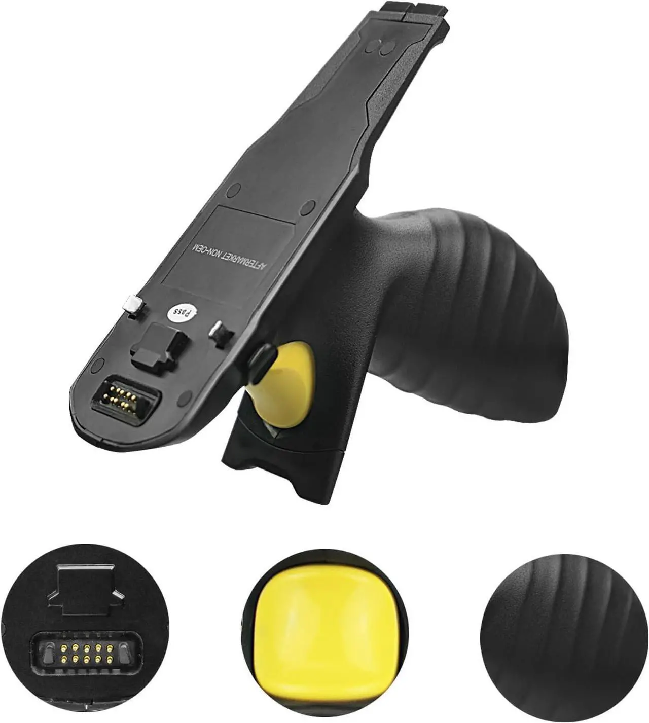 Alt view image 4 of 7 - TRG-TC7X-SNP1-02 Snap-On Trigger Handle with Handle Clip and Hand Strap for Symbol Zebra TC70 TC75 TC70x TC75x TC77hl Barcode Scanner, Durable Lightweight Black