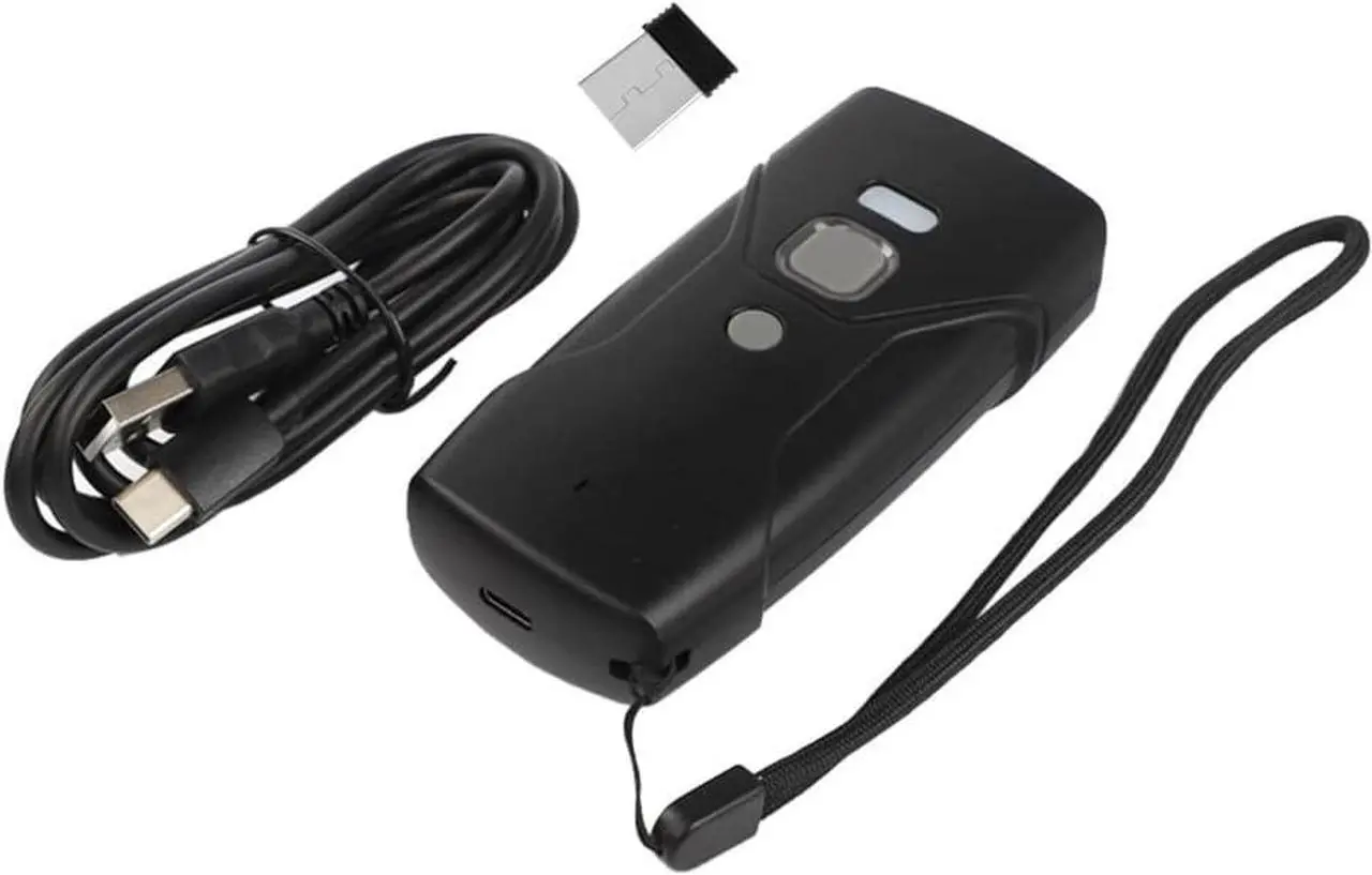Alt view image 4 of 7 - Barcode Scanner,HUIOP Portable Handheld Barcode Scanner Wired+2.4G+BT Three-Mode Connection Support One-Dimensional Barcode/QR Code Fast Scanning