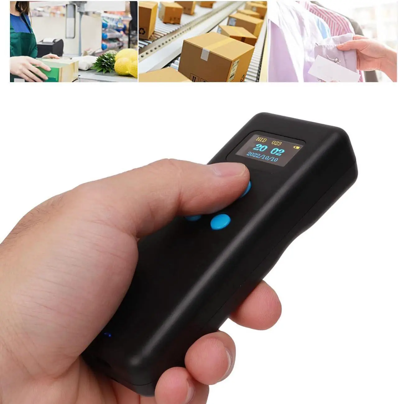 Alt view image 2 of 7 - Wireless USB Bar Code Reader, Interference Resistant 2 Upload Mode Fast Decoding Barcode Scanner with 2.4G Receiver for Store (1D M8L)