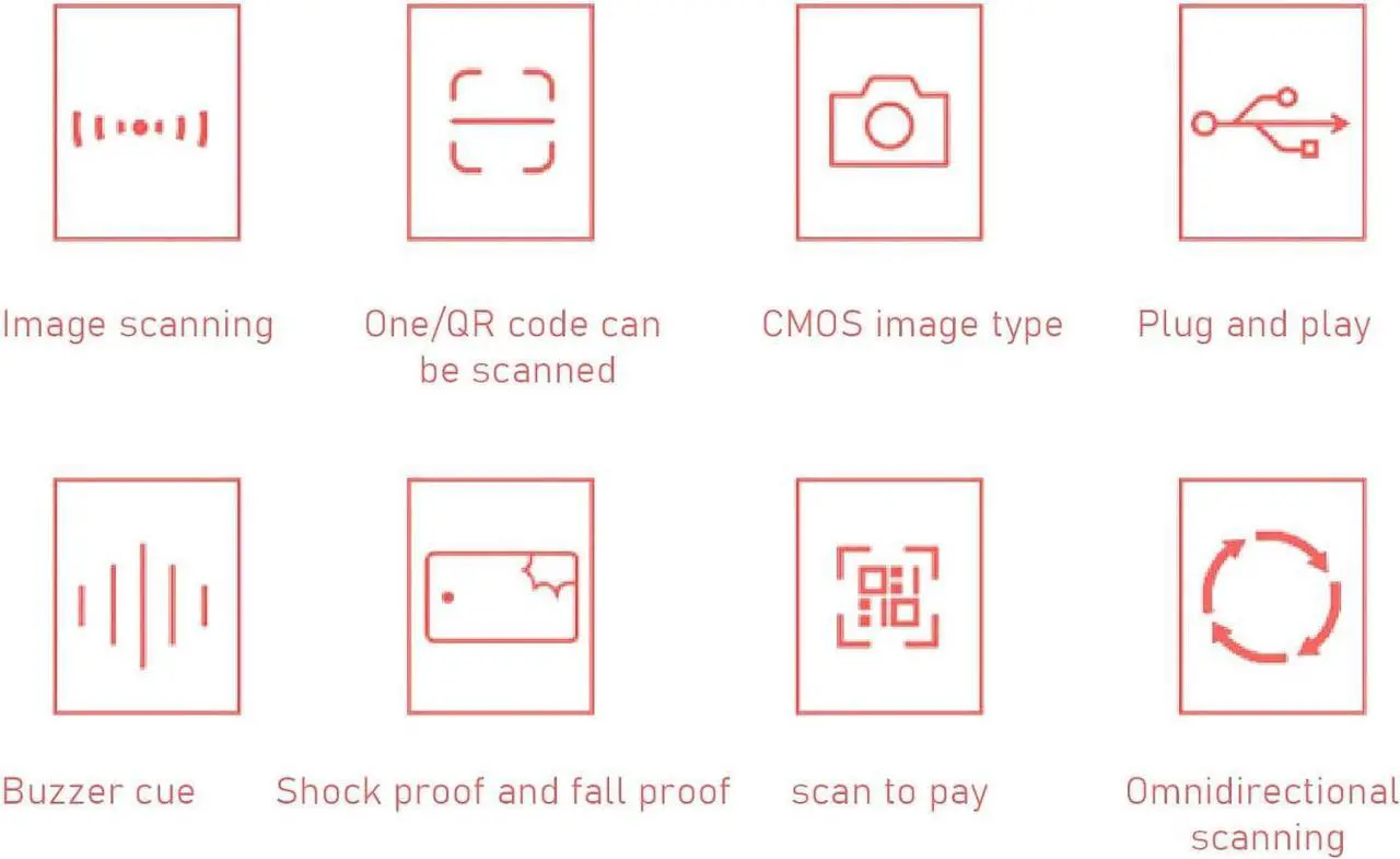 Alt view image 6 of 7 - Barcode Scanner Infrared Sensor Scanning USB Interface 2D 1D QR Code Scanner for Convenience Stores Florists Cafeteria