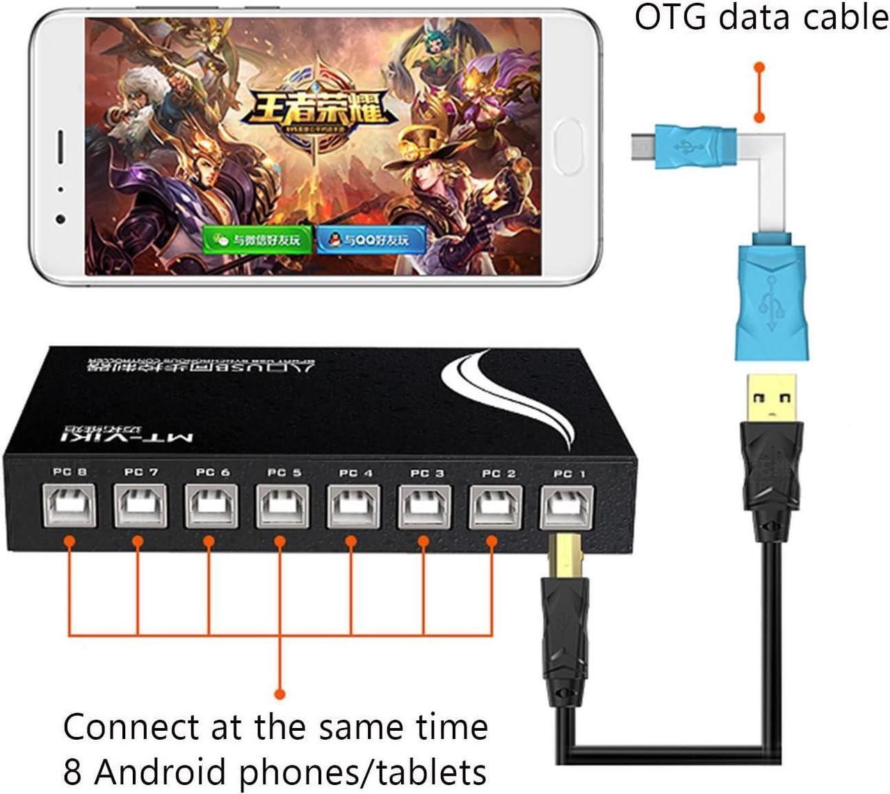 Alt view image 4 of 7 - GUODDM KVM Switch/Distributor - USB Synchronizer, Keyboard Mouse Sync Controller, 4/8/16 in 2 Out DNF Multi Open Synchronizer, Plug and Play Black DNF Synchronizer (Size : 4 Ports)