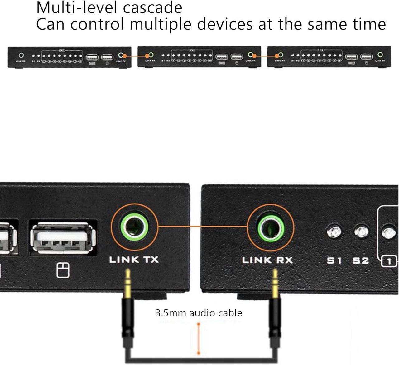 Alt view image 7 of 7 - GUODDM KVM Switch/Distributor - USB Synchronizer, Keyboard Mouse Sync Controller, 4/8/16 in 2 Out DNF Multi Open Synchronizer, Plug and Play Black DNF Synchronizer (Size : 4 Ports)