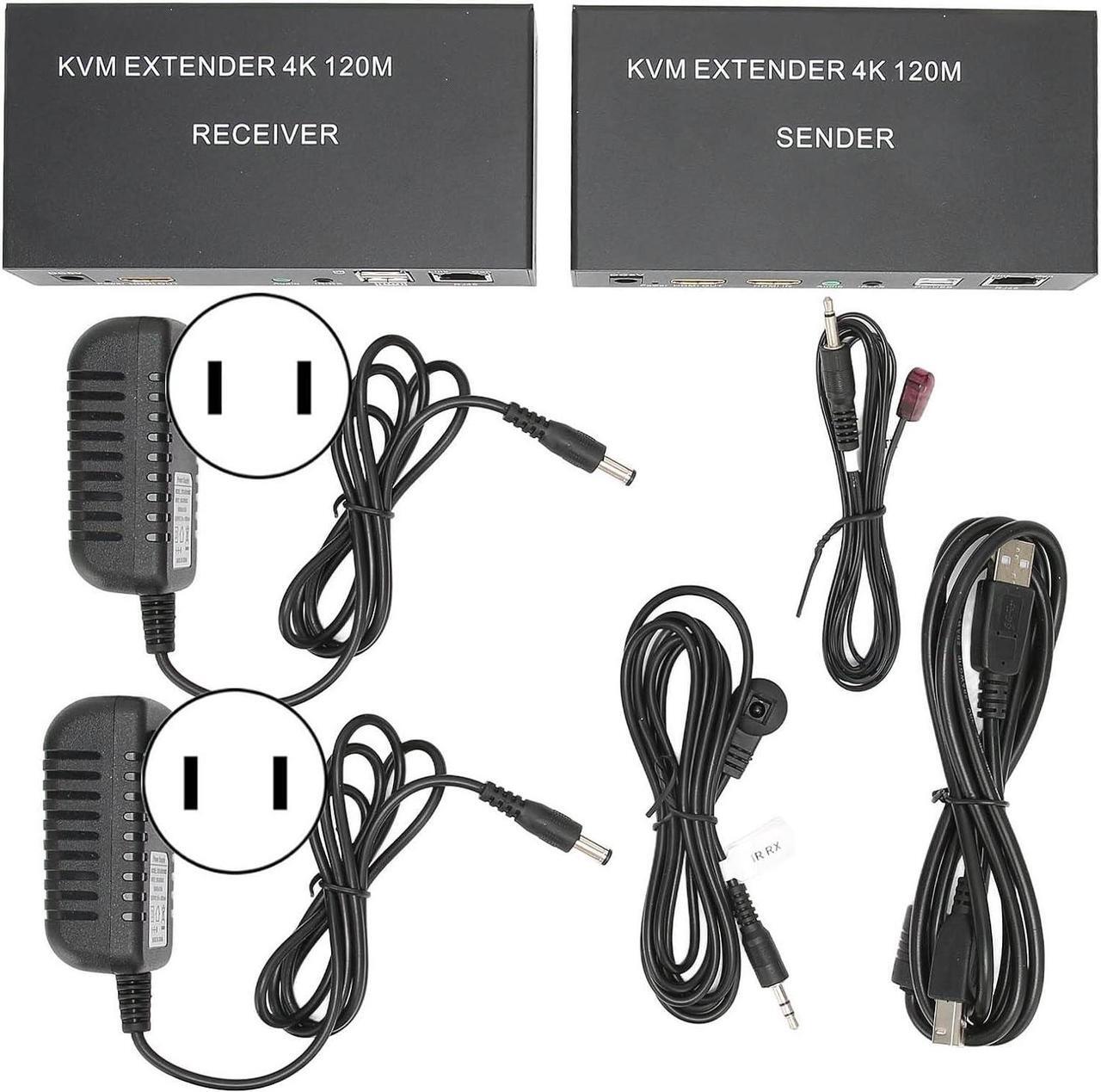 Main image of Vbestlife 4K HD Multimedia Interface Extender, CAT 5E 6 120m, Plug and Play, KVM Single Network Extender for Keyboard and Mouse, for PS3 4, Computer Host(Black)