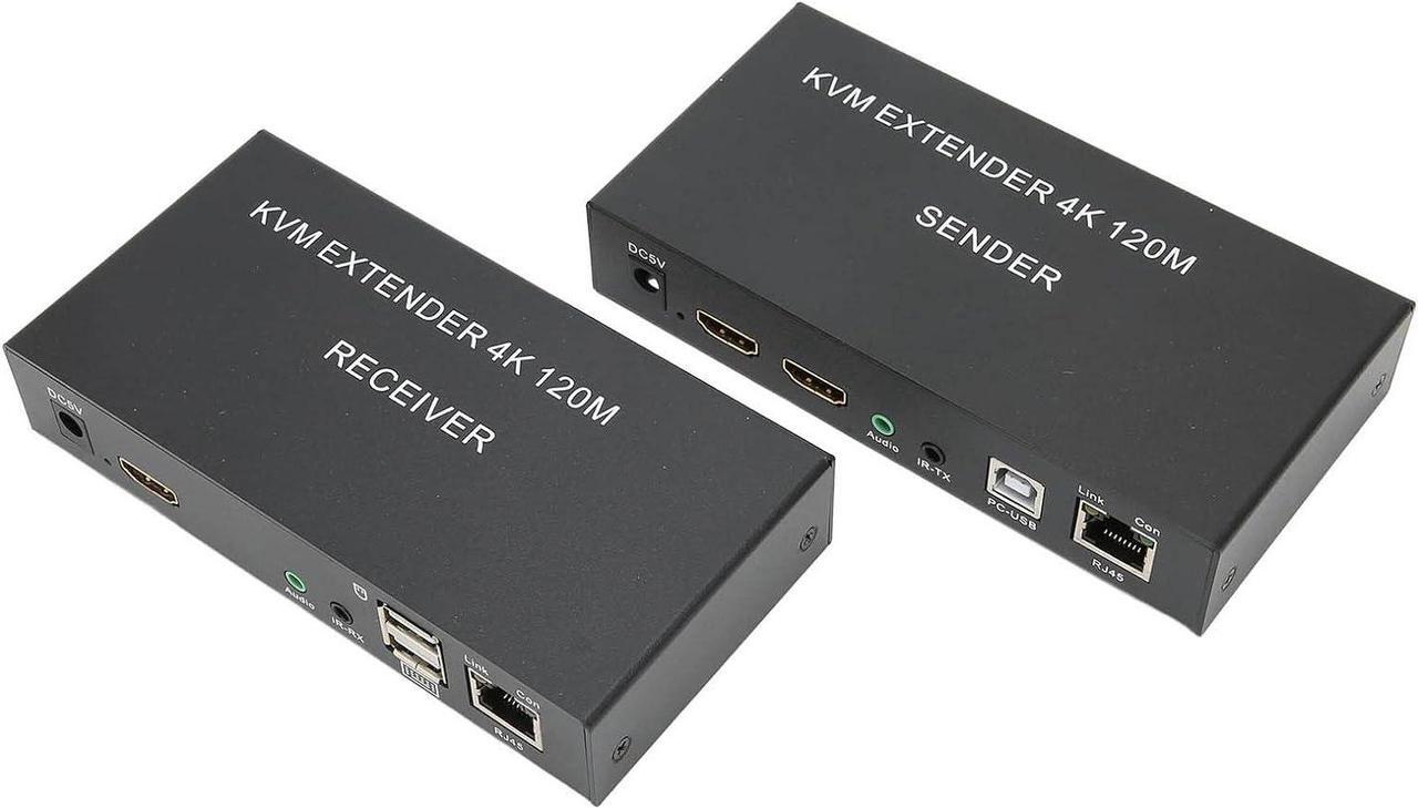Alt view image 2 of 7 - Vbestlife 4K HD Multimedia Interface Extender, CAT 5E 6 120m, Plug and Play, KVM Single Network Extender for Keyboard and Mouse, for PS3 4, Computer Host(Black)