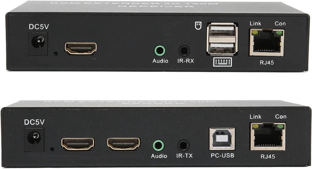 Alt view image 3 of 7 - Vbestlife 4K HD Multimedia Interface Extender, CAT 5E 6 120m, Plug and Play, KVM Single Network Extender for Keyboard and Mouse, for PS3 4, Computer Host(Black)