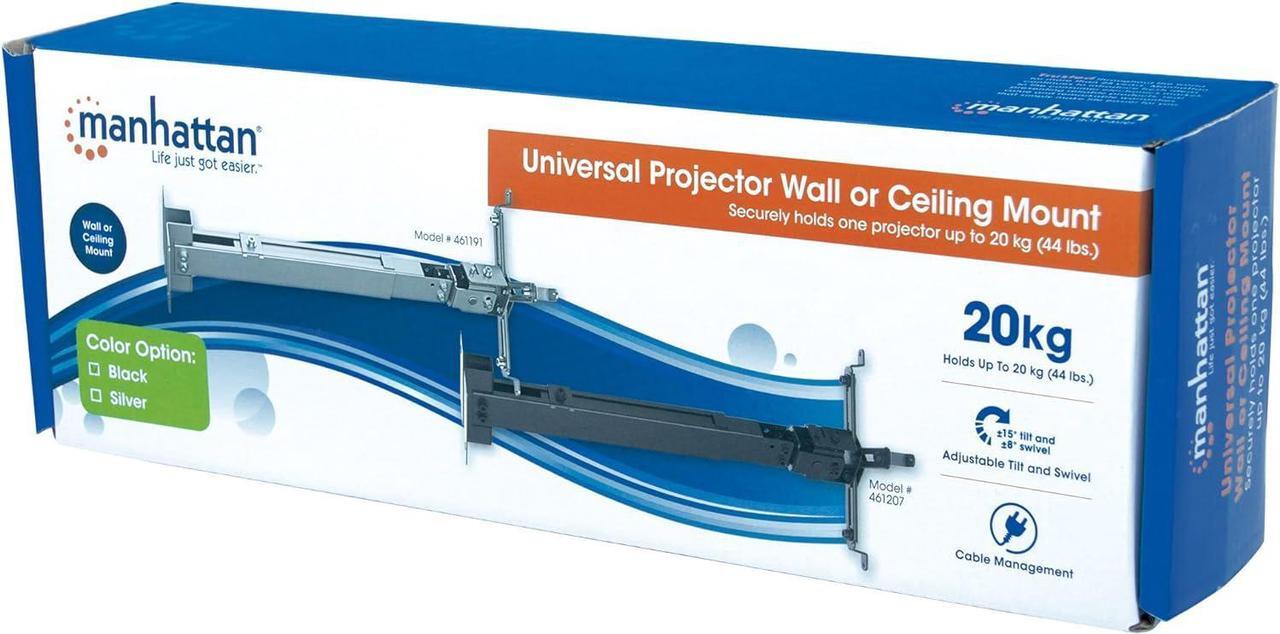 Alt view image 4 of 5 - MANHATTAN Universal Projector Wall/Ceiling Mount up to 20 Kg/ 44 lbs
