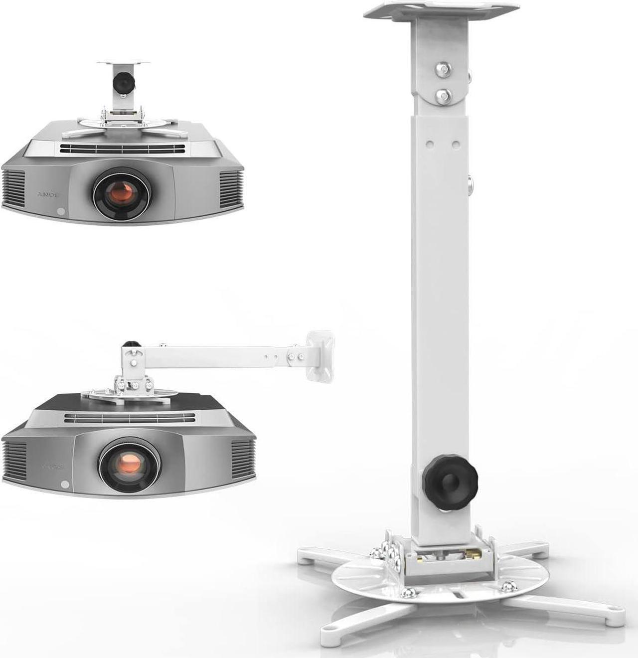 Main image of Joy Seeker Universal Wall or Ceiling Projector Mount, Extendable Low Profile Projector Bracket with Height Length Adjustable Arm, Full Motion Projector Holder/Hanger Fits Flat or Sloped Ceiling, White