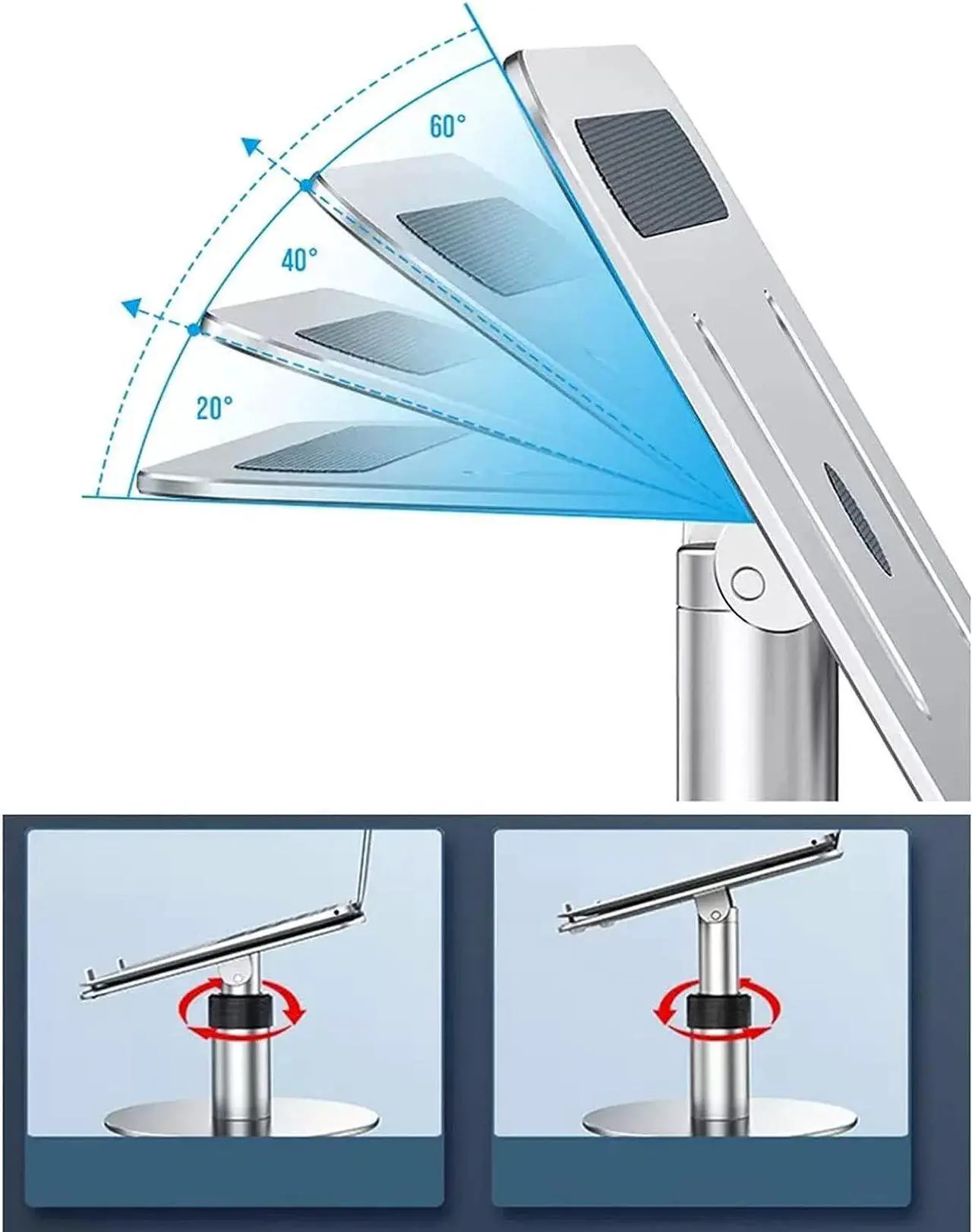 Alt view image 3 of 6 - EVSER Projector Stand Projector Table Top Support Household Bed Head Elevating Adjustable Tray Bedroom Projector Mobile Telescopic Universal Bracket Projector Mount (Color : 1)