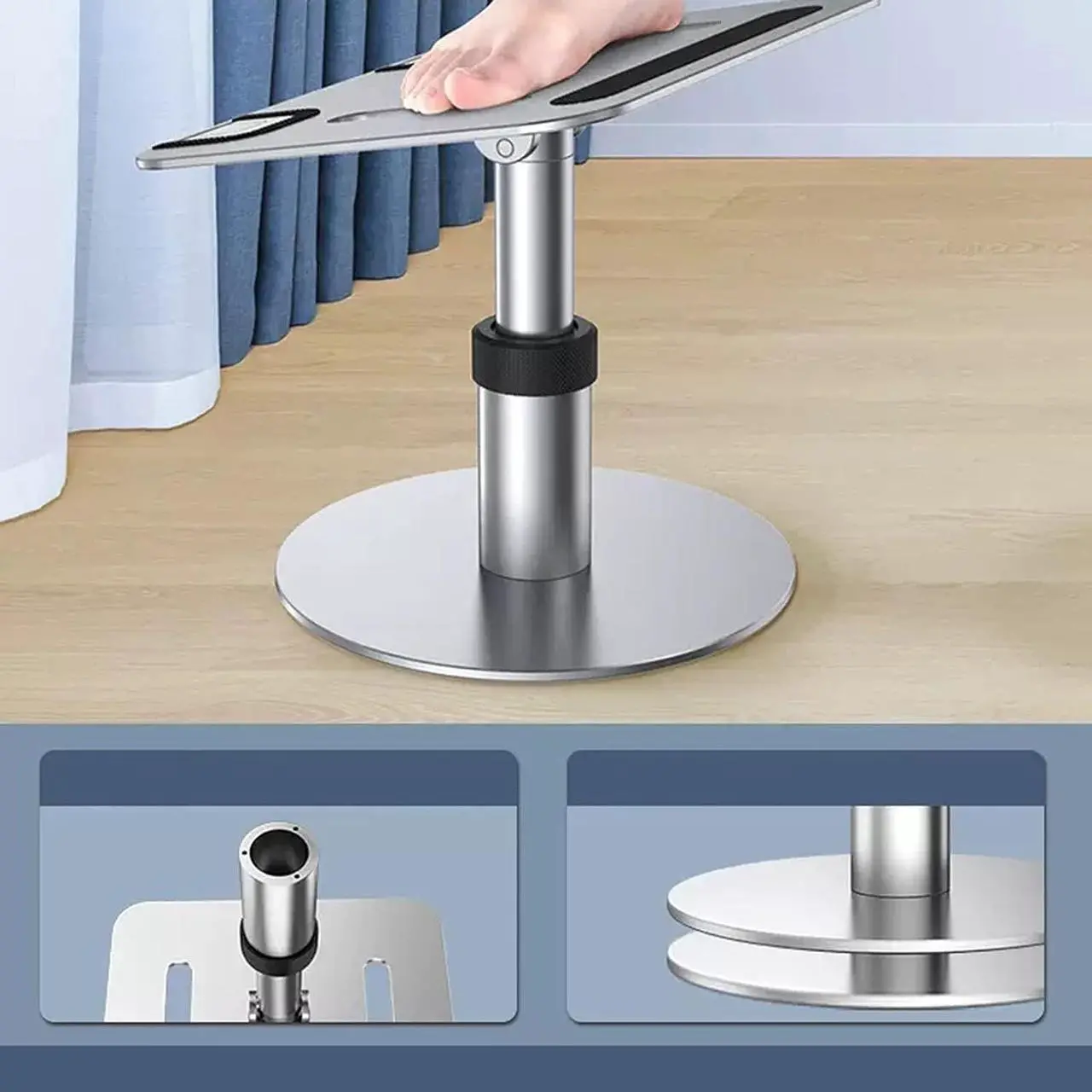 Alt view image 4 of 6 - EVSER Projector Stand Projector Table Top Support Household Bed Head Elevating Adjustable Tray Bedroom Projector Mobile Telescopic Universal Bracket Projector Mount (Color : 1)