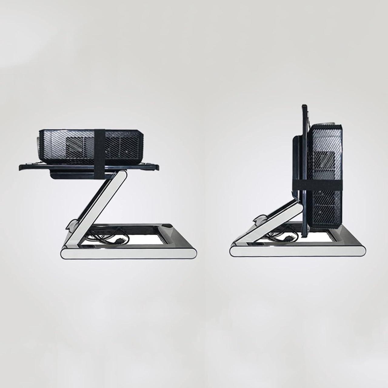 Alt view image 3 of 5 - RAZZUM Wall Projector Stand Projector Mount Stand Projector Floor Stand Holder Adjustable Height for Home and Office Projector Stand 11lb Load Capacity Projector Mount (Color : Black)