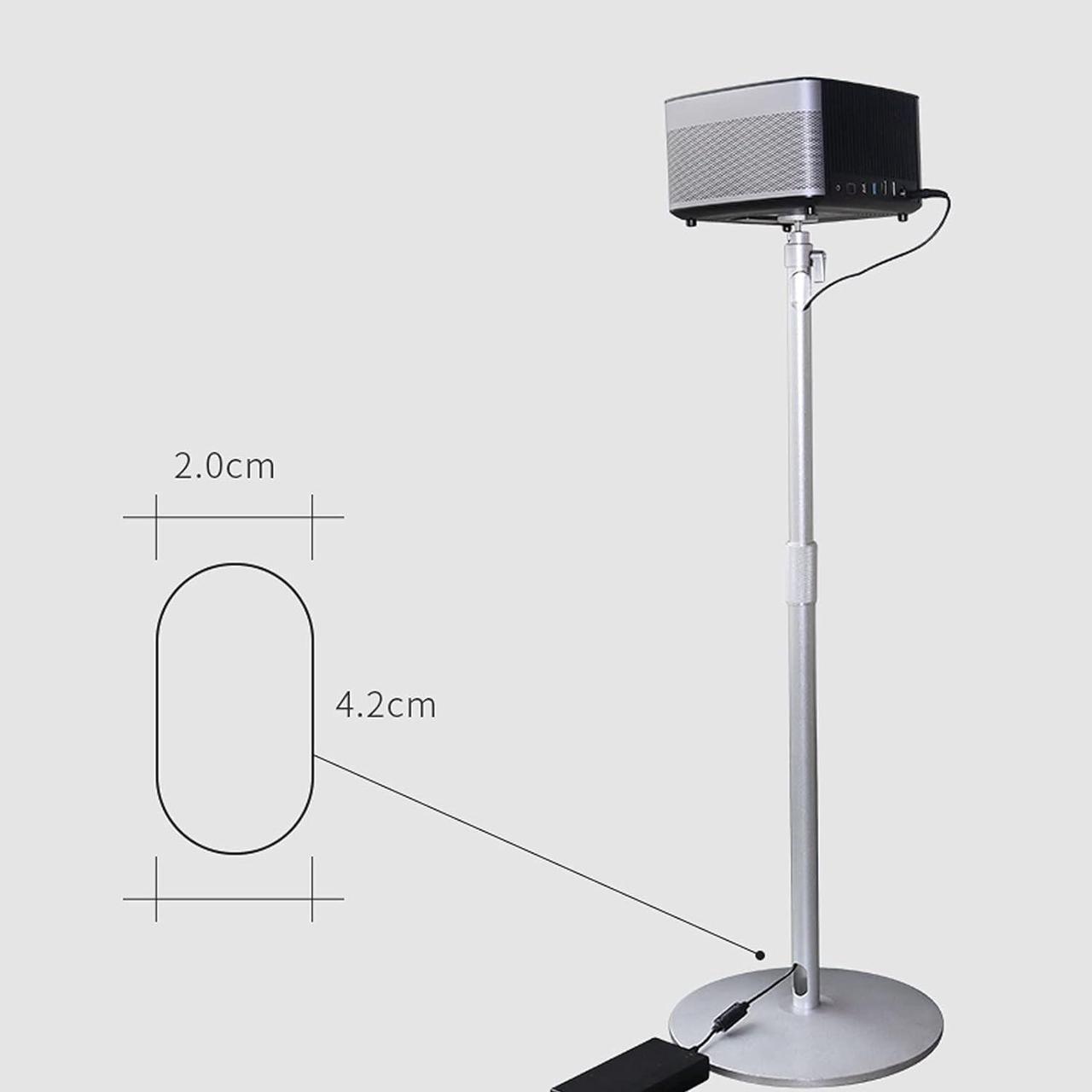 Alt view image 3 of 7 - Projector Mount Bracket Projector Mount Stand Projector Floor Stand Holder 360° Adjustable Portable Stand Maximum Load 11lb Height 23 to 47 Inch Silver Projector Stand