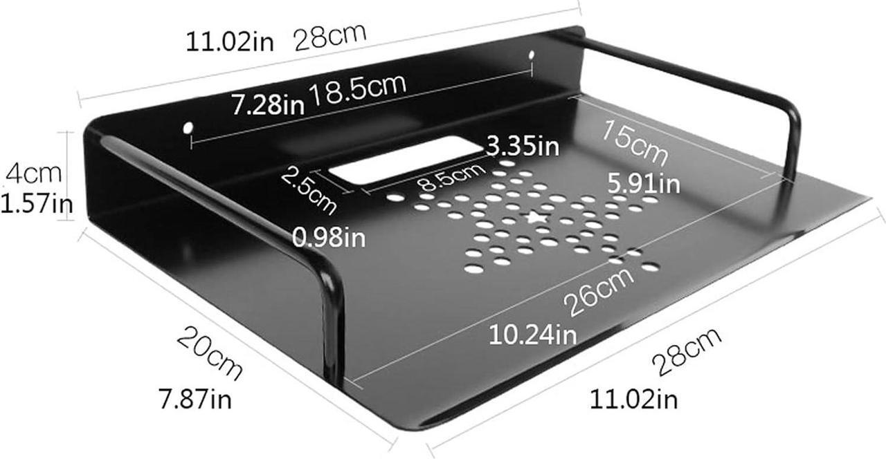 Alt view image 2 of 5 - ARZARF Projector Mount Stand Projector Mount Adapter Desktop Projector Stand Projector Mount Bracket Fixing for Different Size Projector Length 11 Inch Black Projector Stand