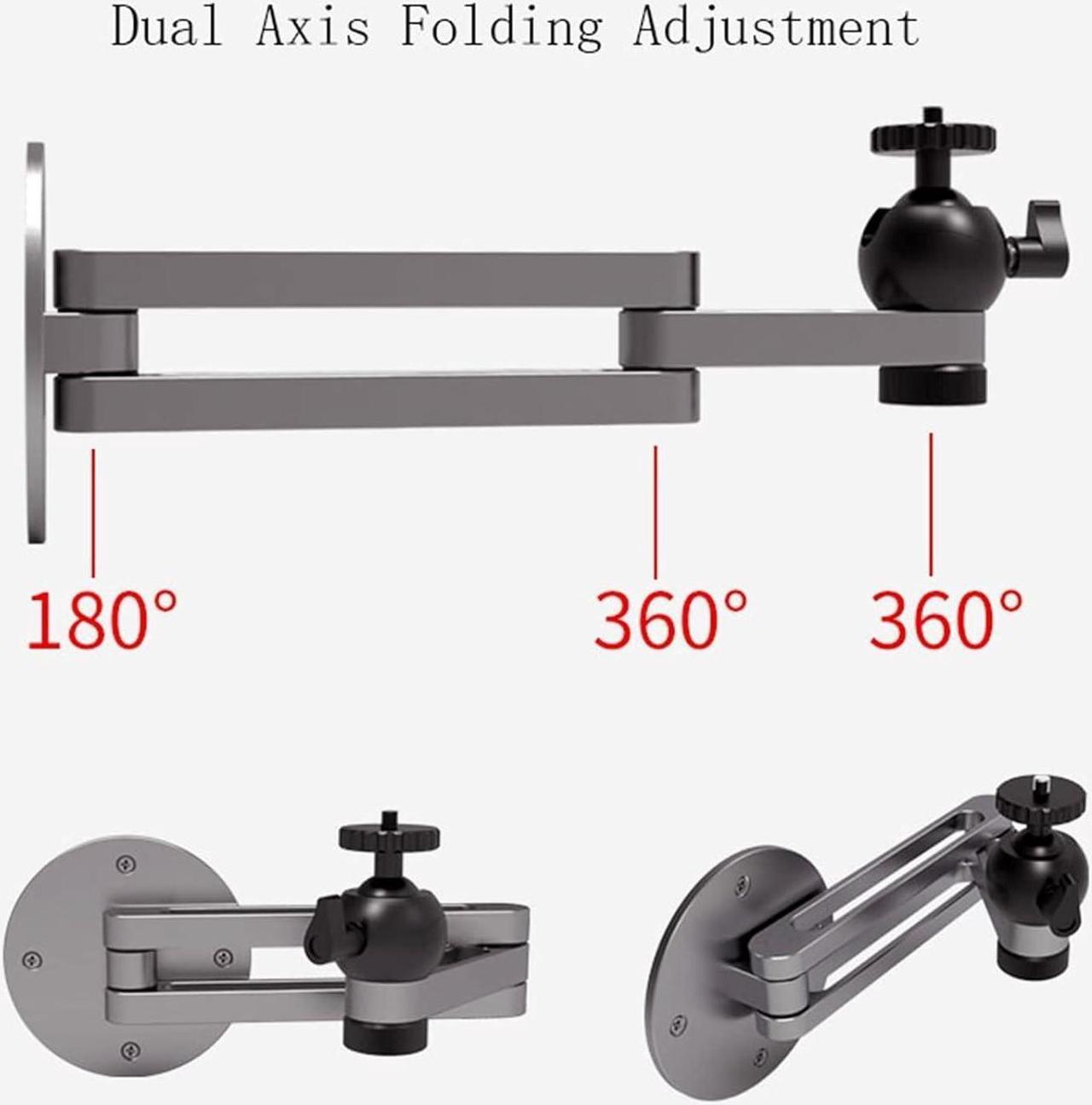 Alt view image 5 of 7 - Home Projector Stand Projector Rack Aluminum Alloy Wall-mounted Projector Stand Conference Room Projector Hanger Bedroom Living Room Retractable Foldable Universal Projector Stand Projector Mount