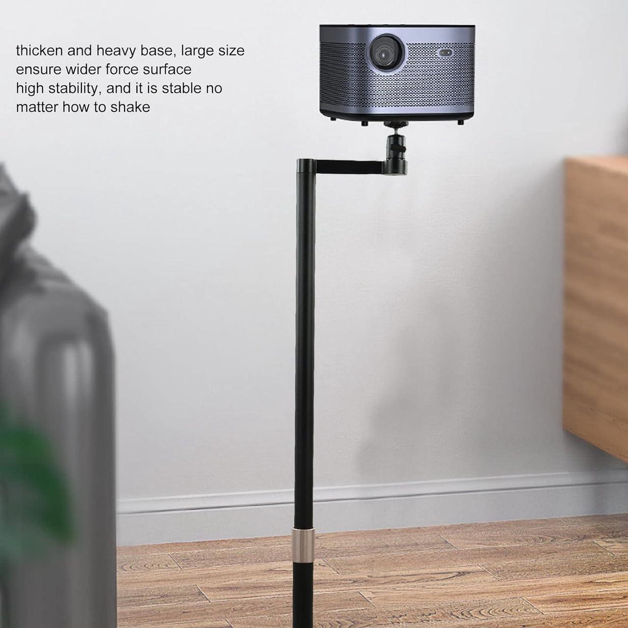 Alt view image 3 of 7 - Projector Floor Stand, Against Wall Hidden Stand, Universal Projector Mount with 1/4in Screw Interface, 70120CM Height Adjustable, Compatible with Camera, Gimbal, Mobile Phone
