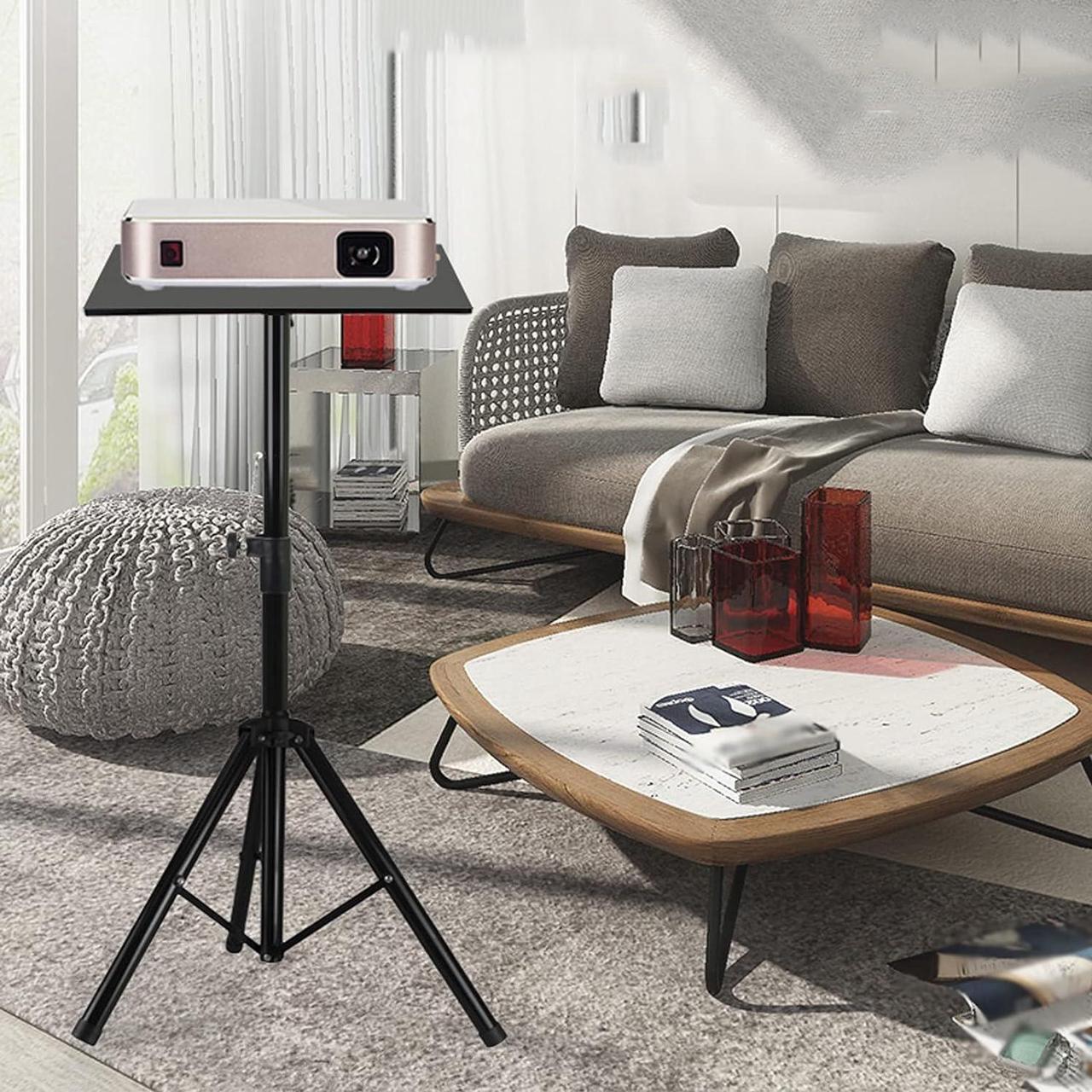 Alt view image 4 of 5 - Projector Projector Stand Projector Mount Tripod Projector Floor Stand Tripod Laptop Projector Stand 23.6 in to 47.2 in Device Stand for Stage or Studio Projector Mount Mount