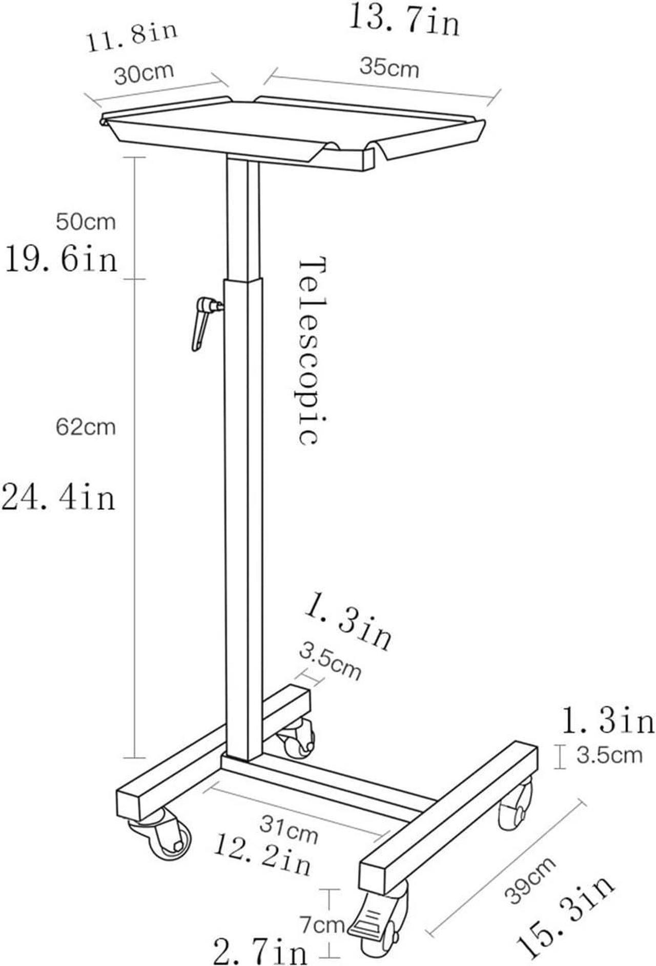 Alt view image 7 of 7 - DEPILA Projector Projector Stand Projector Mount Stand Projector Floor Stand Angle Adjustable Projectors Stand Adjustable Height 35 to 63 Inch Suitable for Home Projector Mount Mount