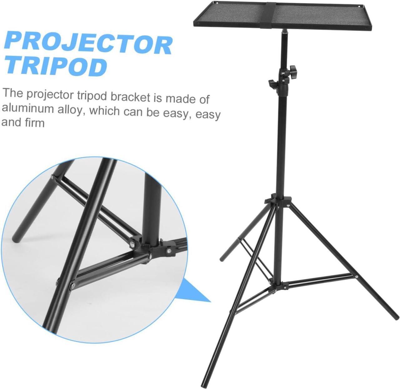 Alt view image 3 of 7 - Hemobllo 1pc Projector Tripod Tablet Stand for Desk Laptop Stand for Desk Tablet Mount Tablet Floor Stand Laptop Floor Stand Projector Mount Alloy Projector Stand Practical Tablet Stand Dj