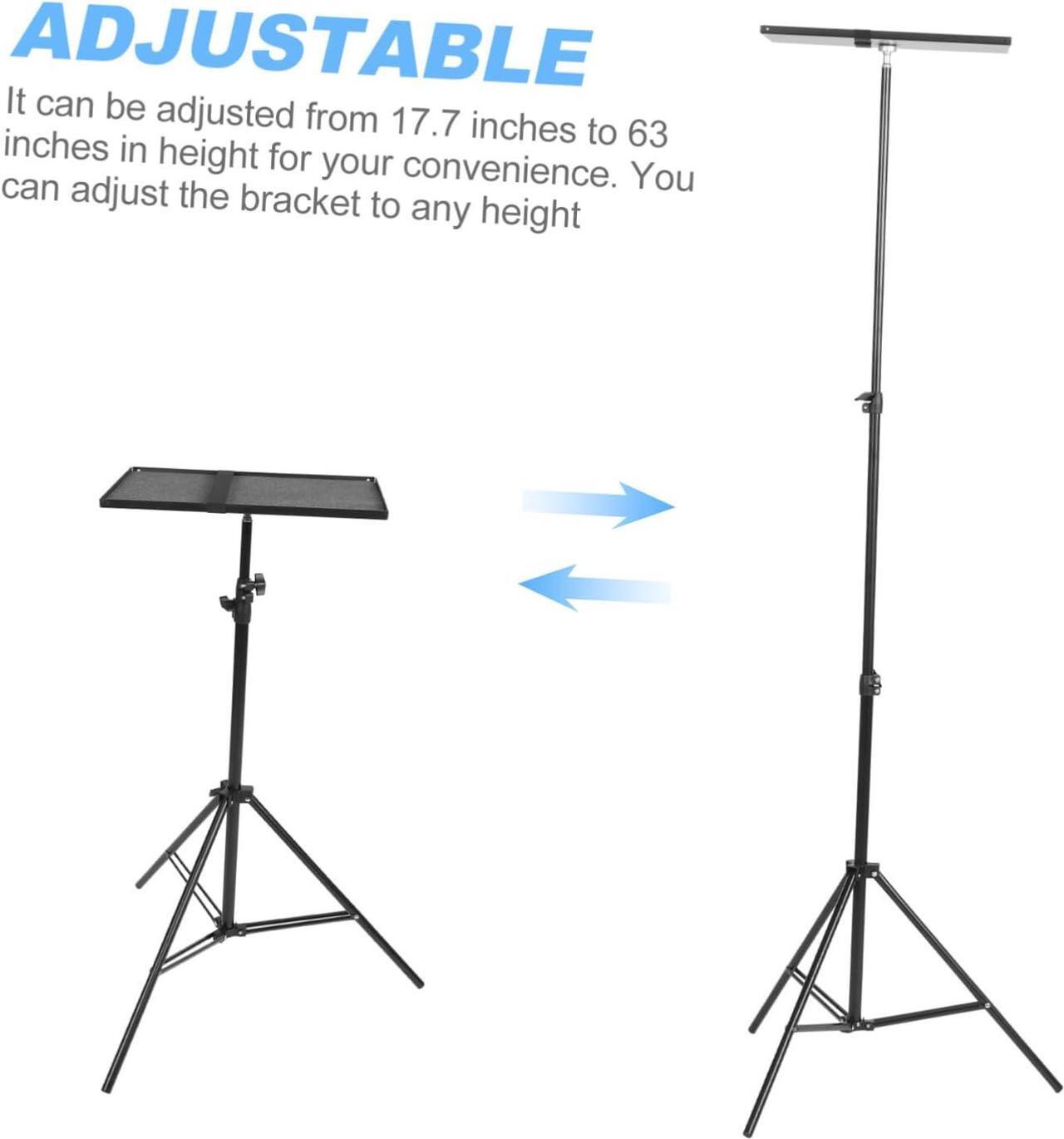 Alt view image 4 of 7 - Hemobllo 1pc Projector Tripod Tablet Stand for Desk Laptop Stand for Desk Tablet Mount Tablet Floor Stand Laptop Floor Stand Projector Mount Alloy Projector Stand Practical Tablet Stand Dj