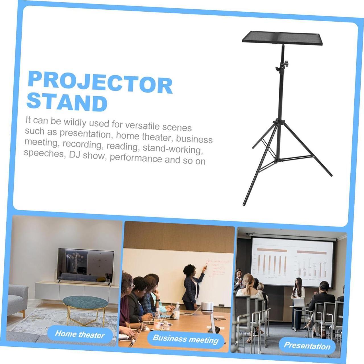 Alt view image 7 of 7 - Hemobllo 1pc Projector Tripod Tablet Stand for Desk Laptop Stand for Desk Tablet Mount Tablet Floor Stand Laptop Floor Stand Projector Mount Alloy Projector Stand Practical Tablet Stand Dj