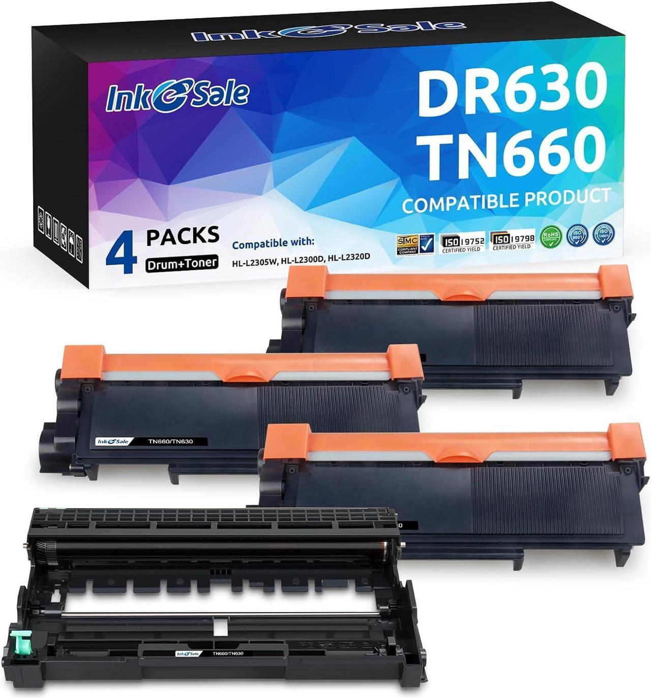 Main image of INK E-SALE Compatible TN660 Toner Cartridge and DR630 Drum Set Replacement (1D+3T) for Brother MFC-L2700DW HL-L2340DW HL-L2300D HL-L2380DW DCP-L2540DW DCP-L2520DW MFC-L2740DW MFC-L2720DW Printer