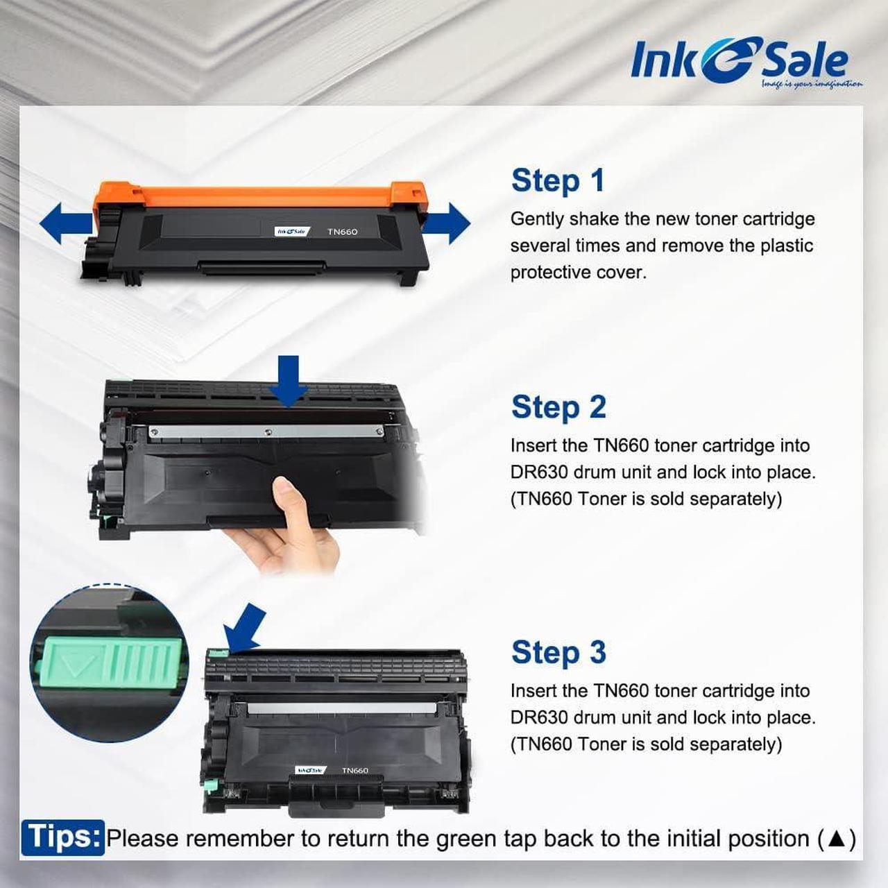 Alt view image 6 of 7 - INK E-SALE Compatible TN660 Toner Cartridge and DR630 Drum Set Replacement (1D+3T) for Brother MFC-L2700DW HL-L2340DW HL-L2300D HL-L2380DW DCP-L2540DW DCP-L2520DW MFC-L2740DW MFC-L2720DW Printer