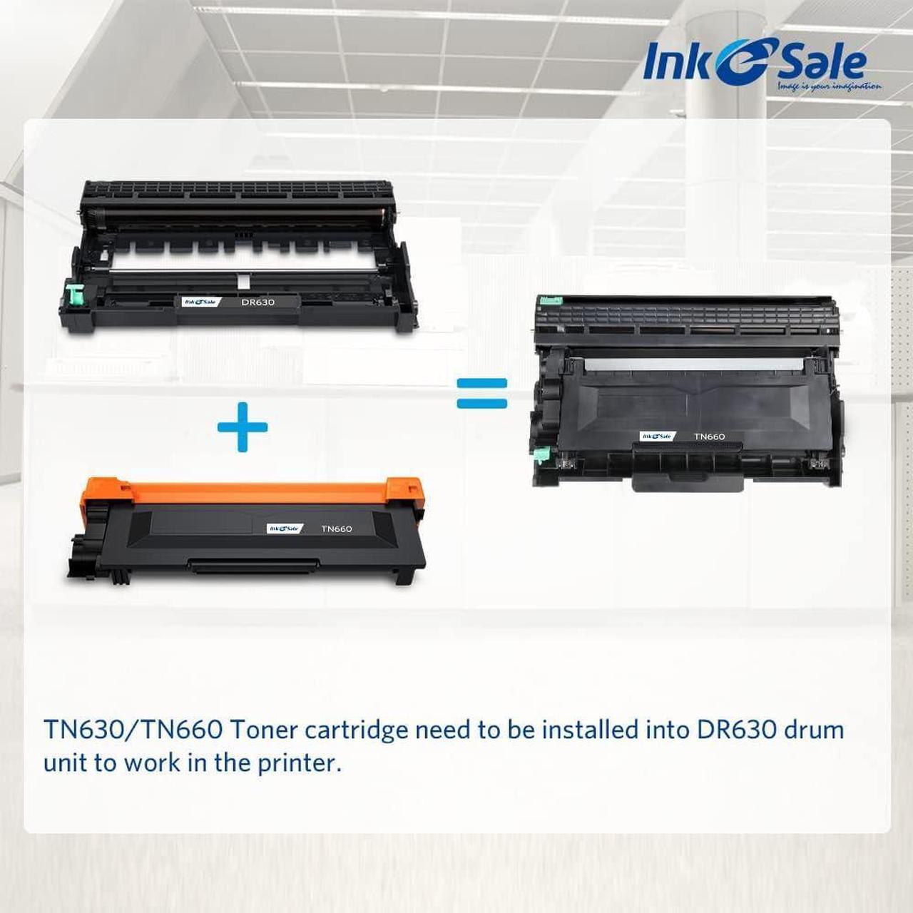 Alt view image 5 of 7 - INK E-SALE Compatible TN660 Toner Cartridge and DR630 Drum Set Replacement (1D+3T) for Brother MFC-L2700DW HL-L2340DW HL-L2300D HL-L2380DW DCP-L2540DW DCP-L2520DW MFC-L2740DW MFC-L2720DW Printer