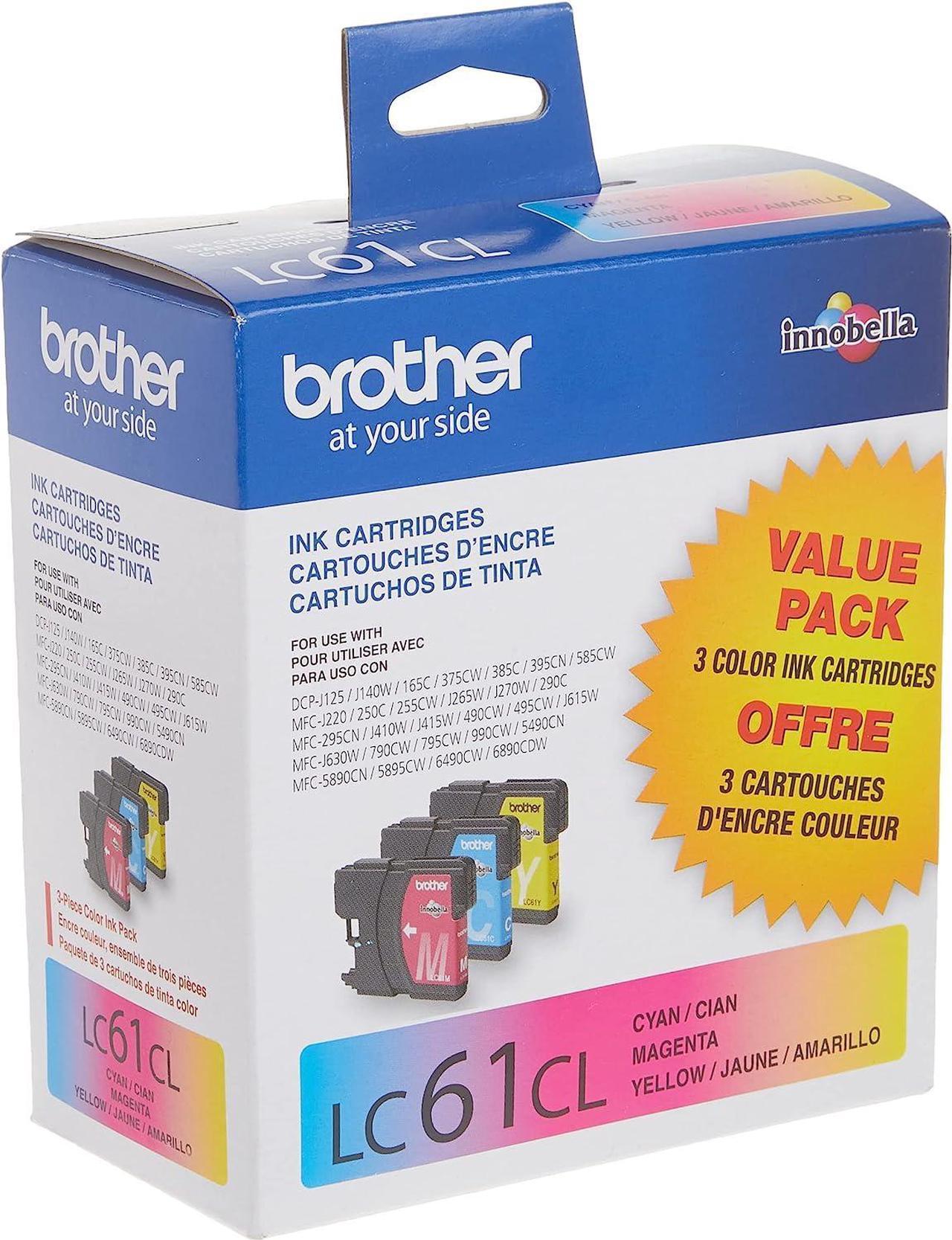 Brother LC613PKS Color Ink Cartridge - 3 piece color Pack - Retail Packaging-CyanMagentaYellow