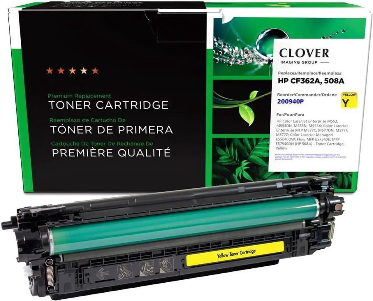 Alt view image 7 of 7 - Clover Remanufactured Toner Cartridge Replacement  CF362A (HP 508A) | Yellow