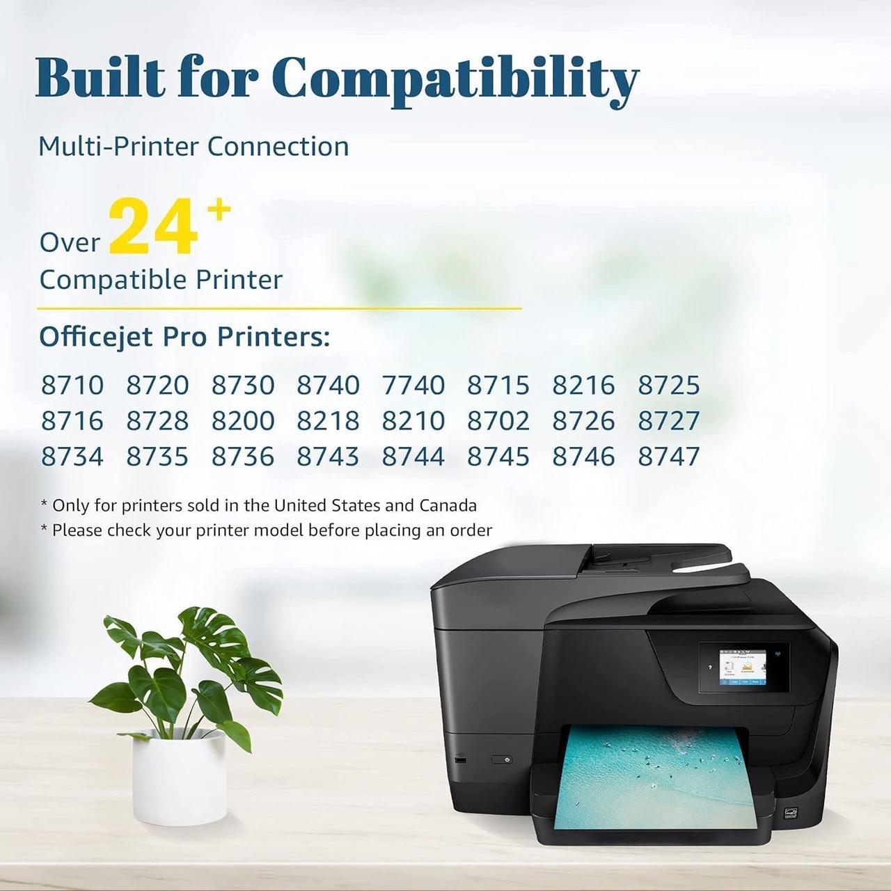 Alt view image 2 of 6 - 952XL Higher Yield Ink Cartridge Replacement  952 XL Ink Cartridges  Officejet Pro 8710 8720 8702 7740 7720 8715 8725 8730 8740 8200 8210 Printer(4-Pack)
