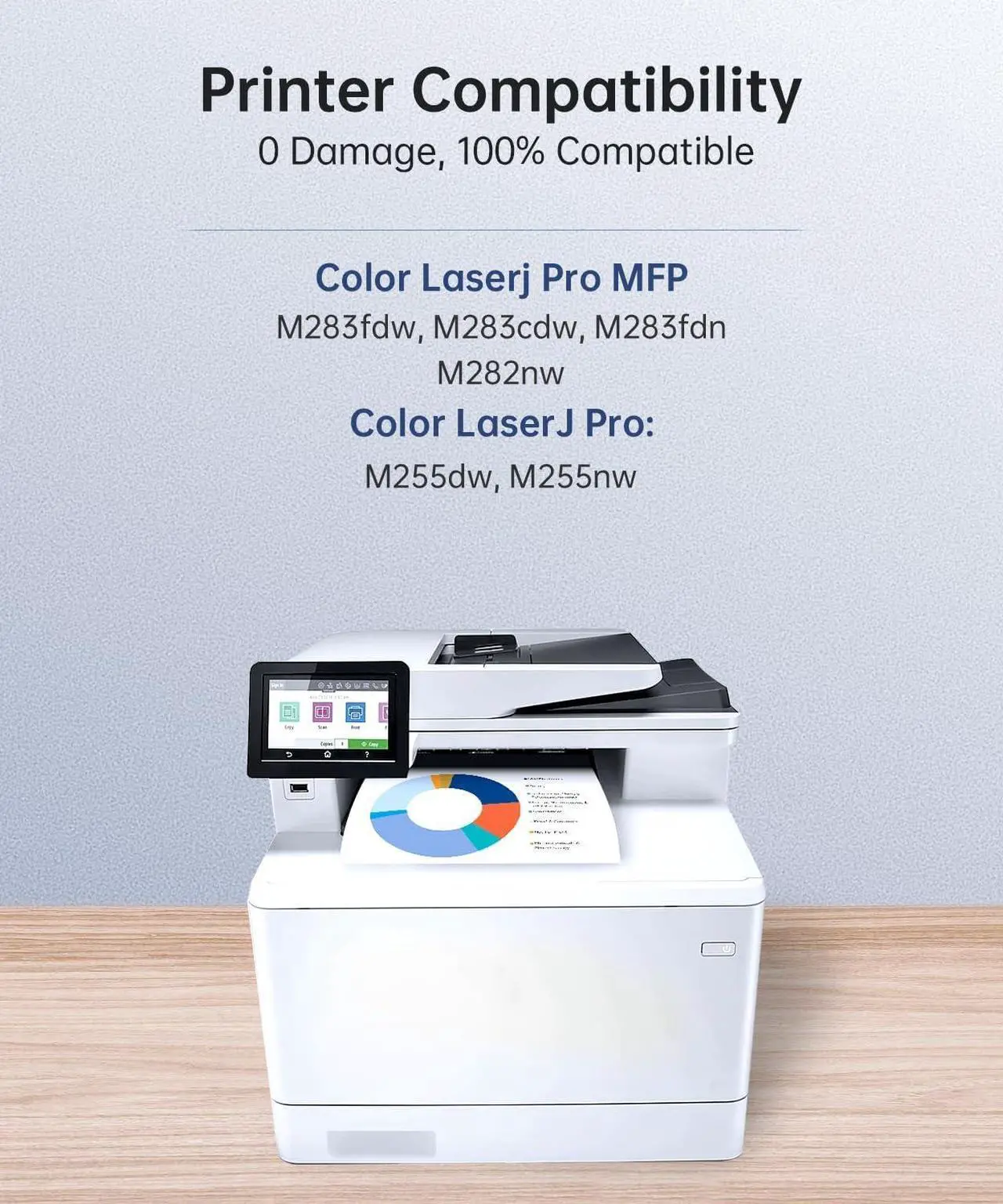 Alt view image 5 of 7 - TOKYOINK 206X M283fdw Toner Cartridges 4 Pack High Yield [Show Ink Level] [with Chip] Compatible Replacement  206X 206A  Color LaserJ MFP M283cdw M255dw M283 M255 Printer W2110X W2110A