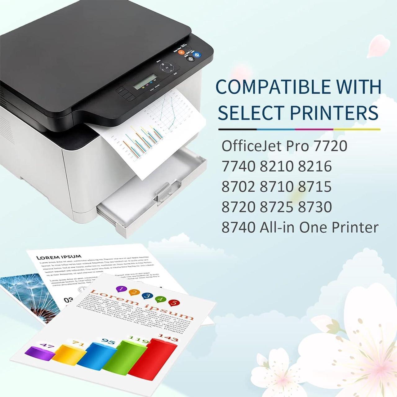Alt view image 2 of 7 - Compatible  954XL Ink Cartridges Replacement  954 954XL with OfficeJet Pro 7720 7740 8210 8216 8702 8710 8715 8720 8725 8730 Printer 1 Black