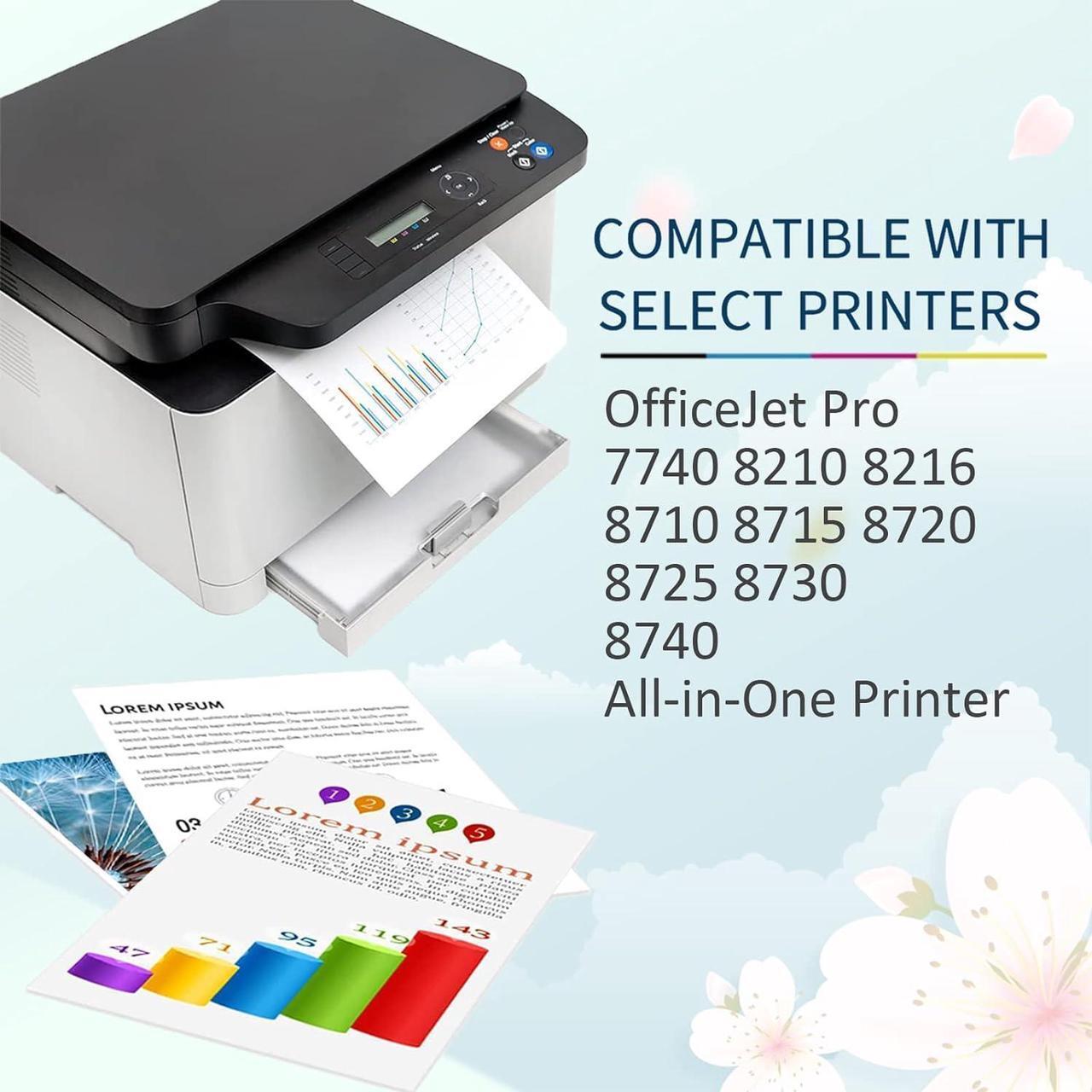 Alt view image 2 of 7 - Compatible  952xl Ink Cartridges Replacement  952 952XL with OfficeJet Pro 7740 8210 8216 8710 8715 8720 8725 8730 8740 Printer 3 Black