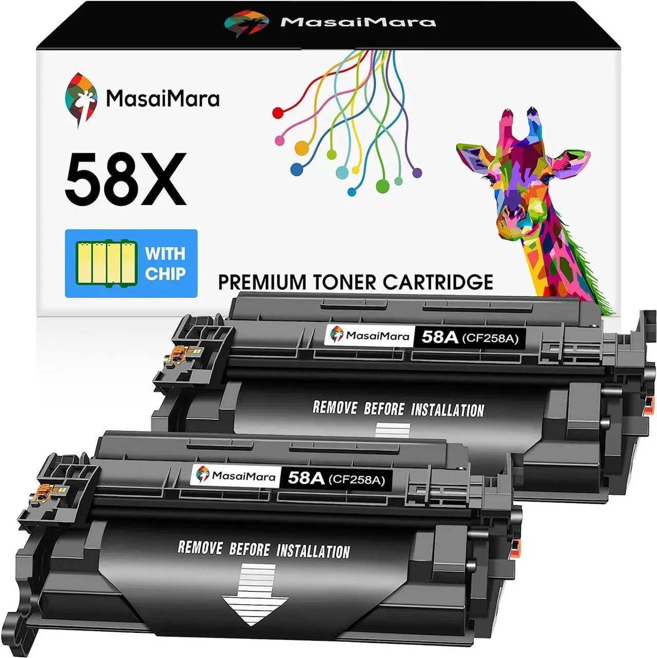 Main image of 58X 58A Black (with Chip,2-Pack) High-Yield Toner Cartridge |  Laserjet Enterprise M406dn, Laserjet Enterprise MFP M430f, Laserjet Pro M404 Series, Laserjet Pro MFP M428 Series | CF258X CF258A